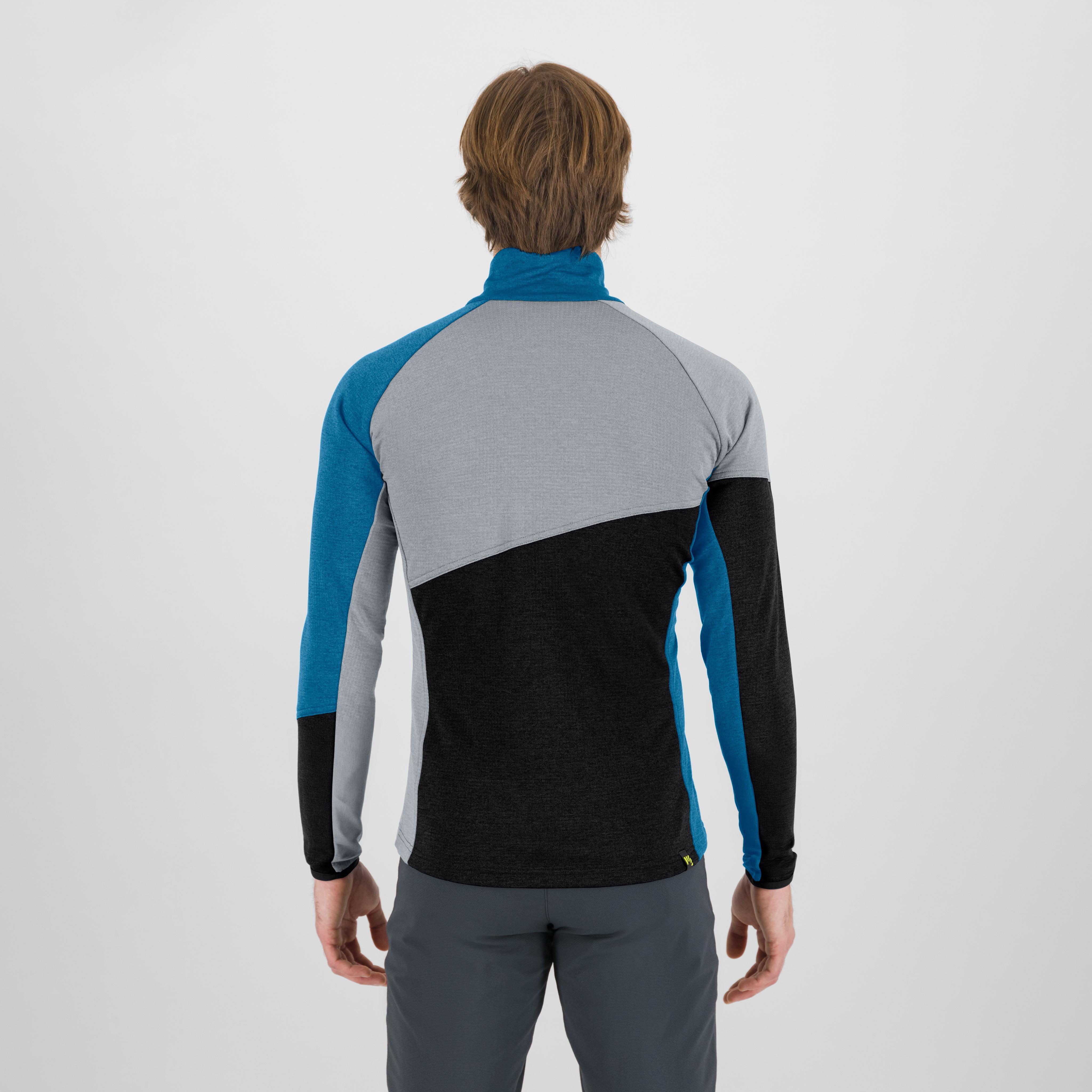 Federa full-zip fleece - black/deep water/micro chip - karpos