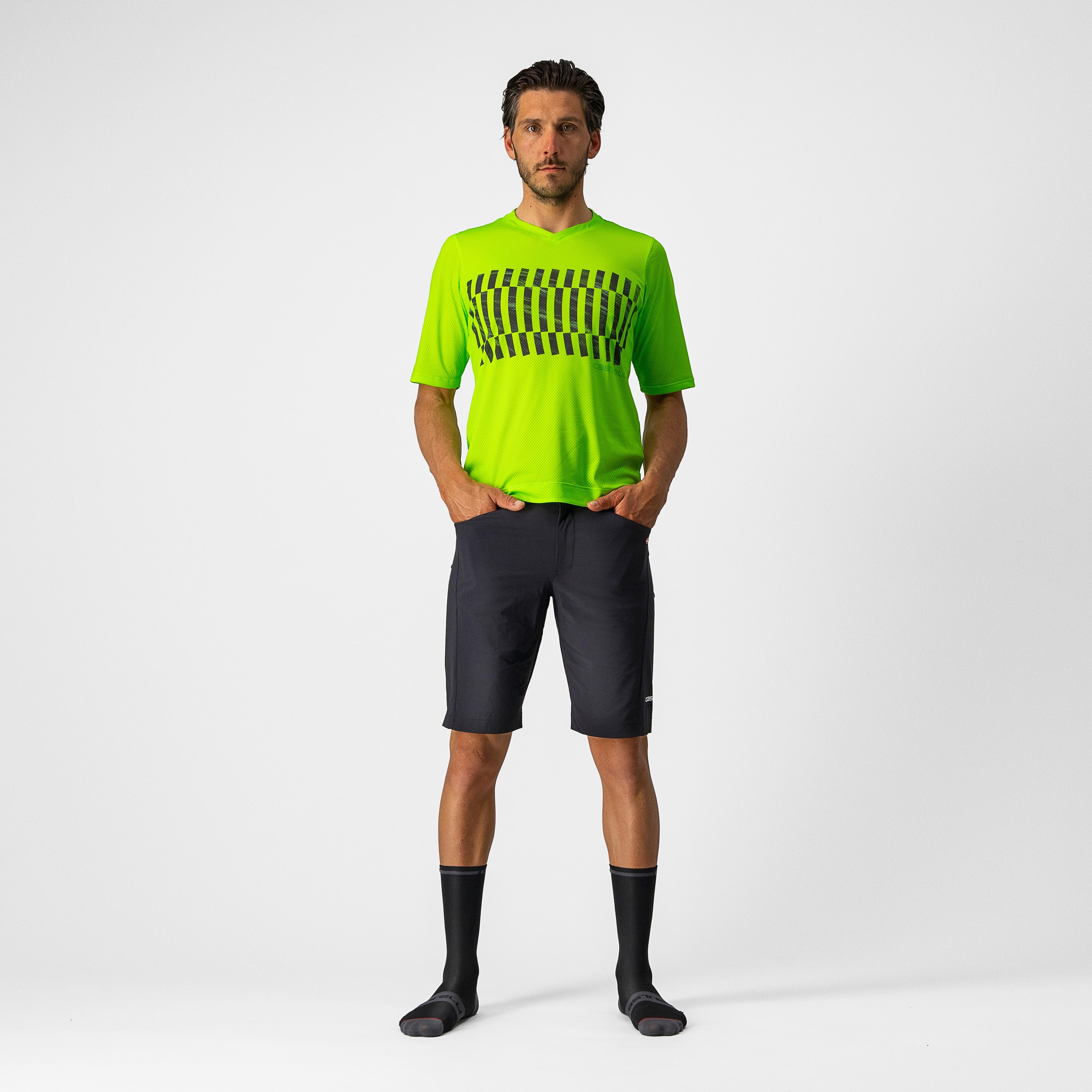 Trail tech tee - electric lime/dark lime - castelli