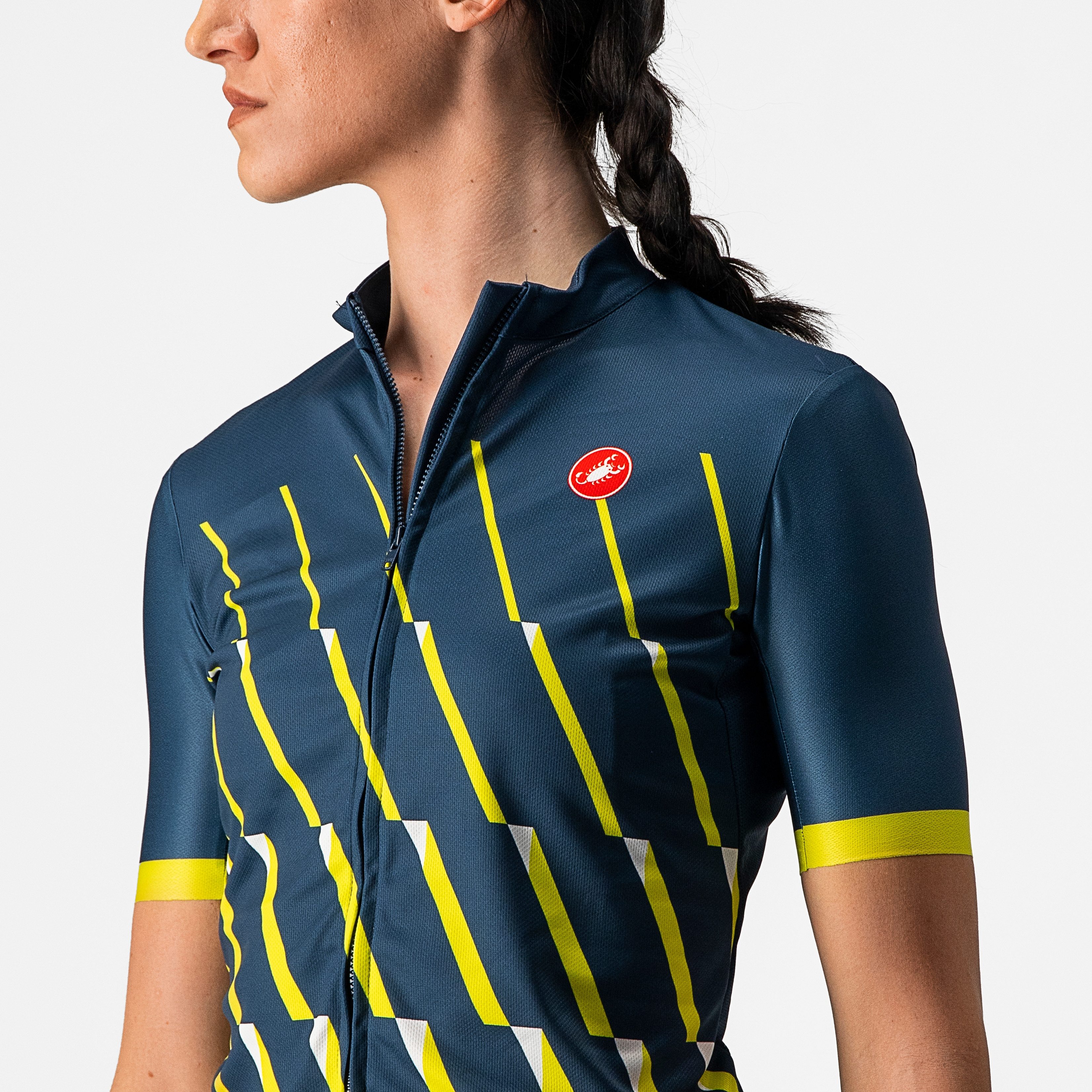 Pendio jersey - moonlit ocean/sulphur-white - castelli