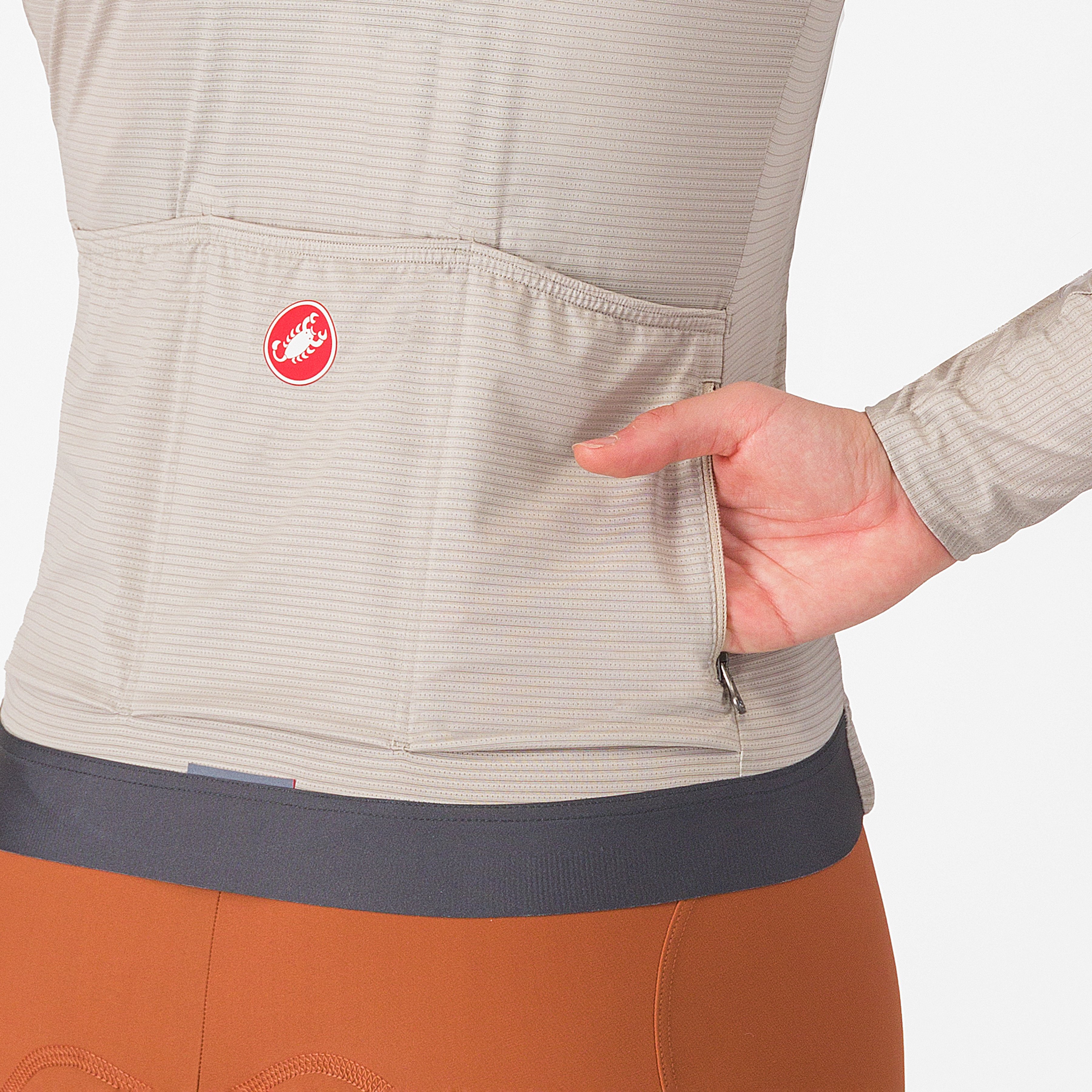 Espresso w long sleeve jersey - silver moon/dark gray - castelli