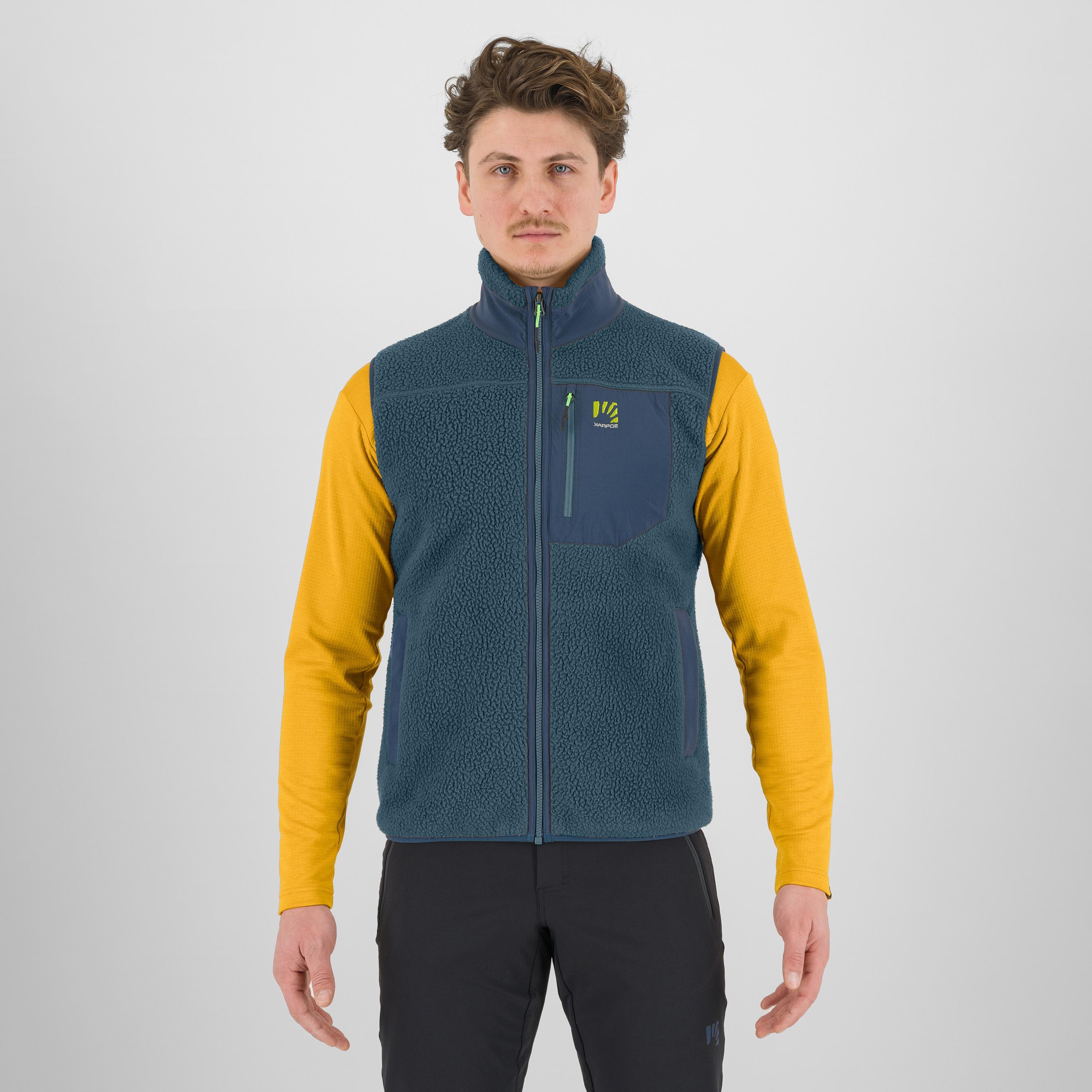 Moiazza retrò fleece vest - stargazer/midnight - karpos