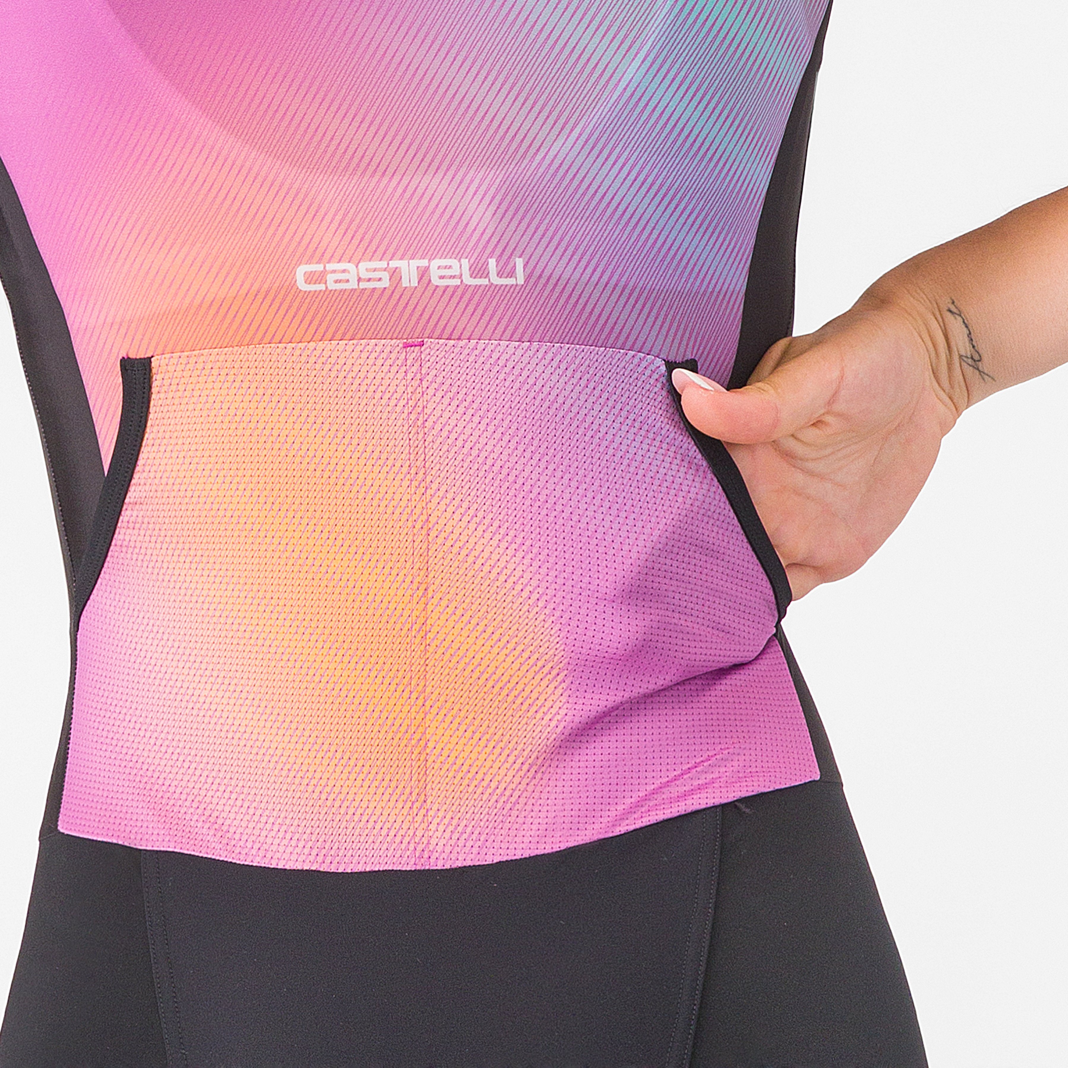 Pr 2 w speed suit - black/hortensia-vivid orange - castelli
