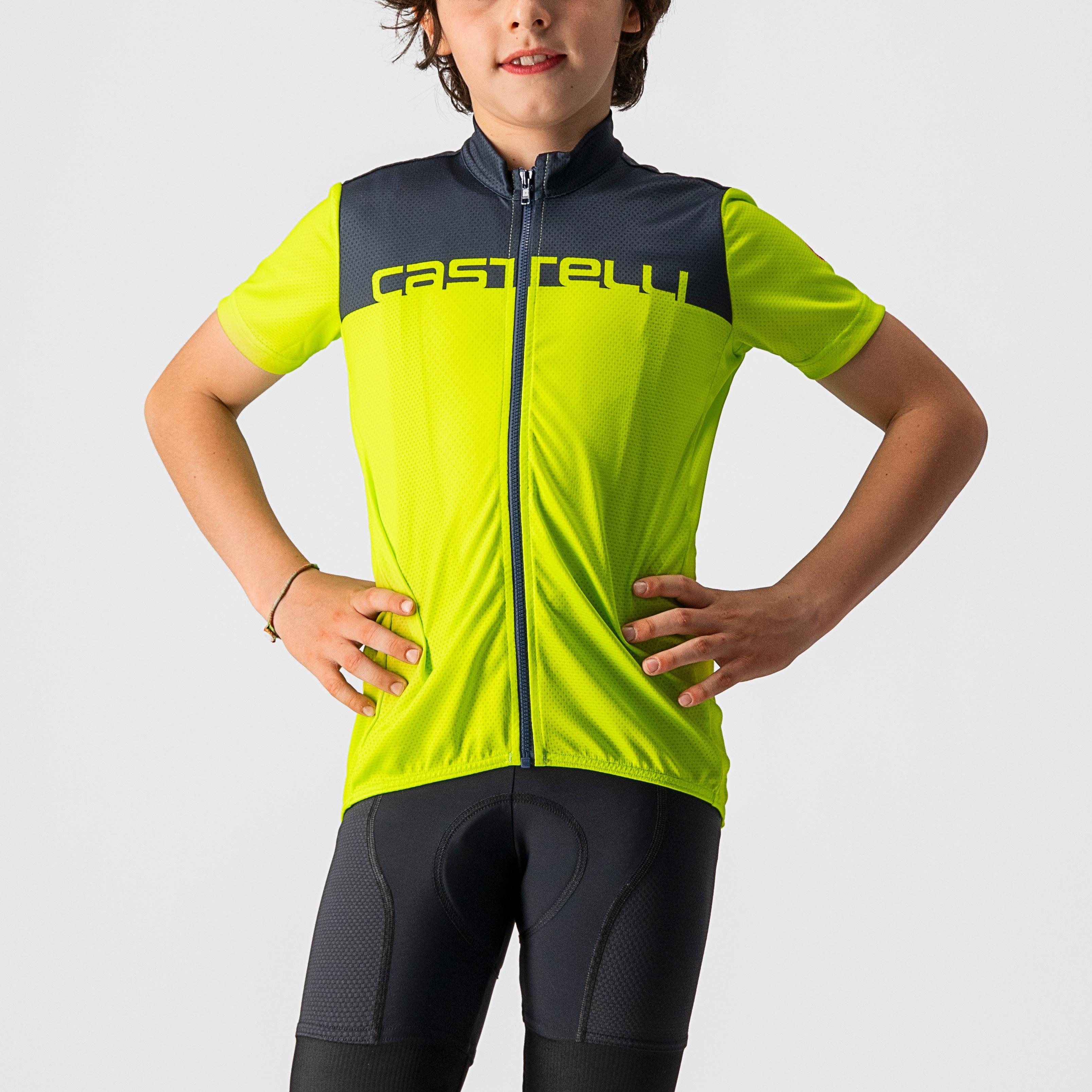 Neo prologo jersey - electric lime/savile blue - castelli