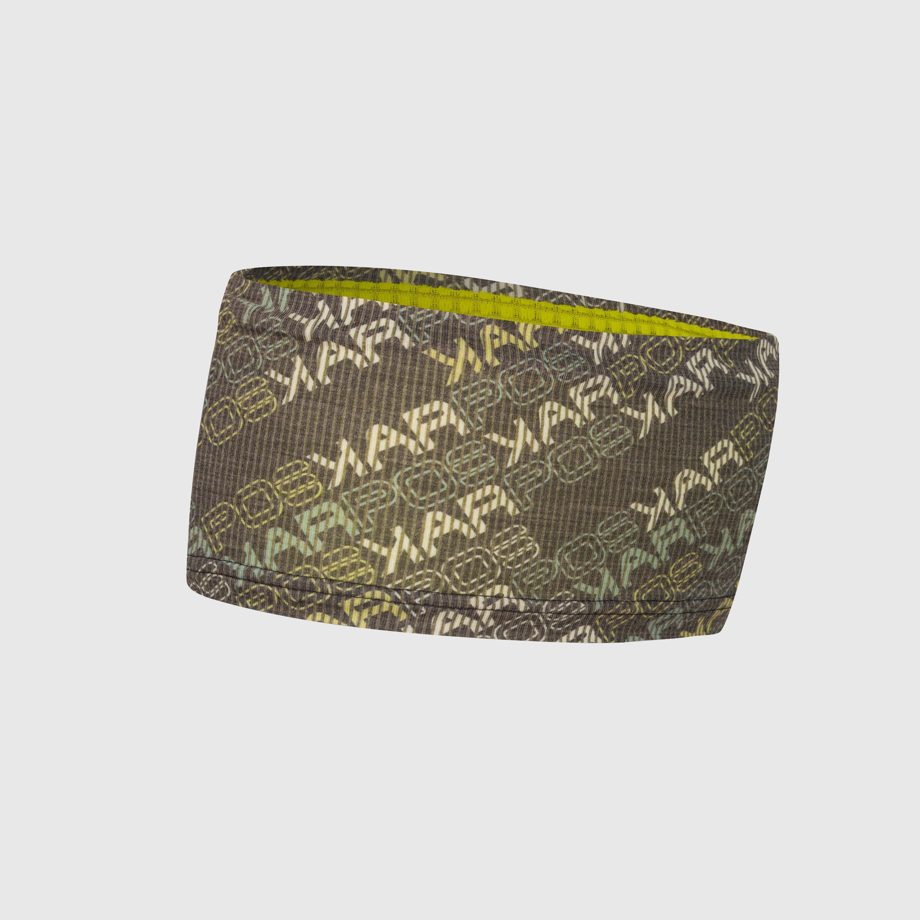Coppolo merino headband - black/smoke blue/tarragon - karpos