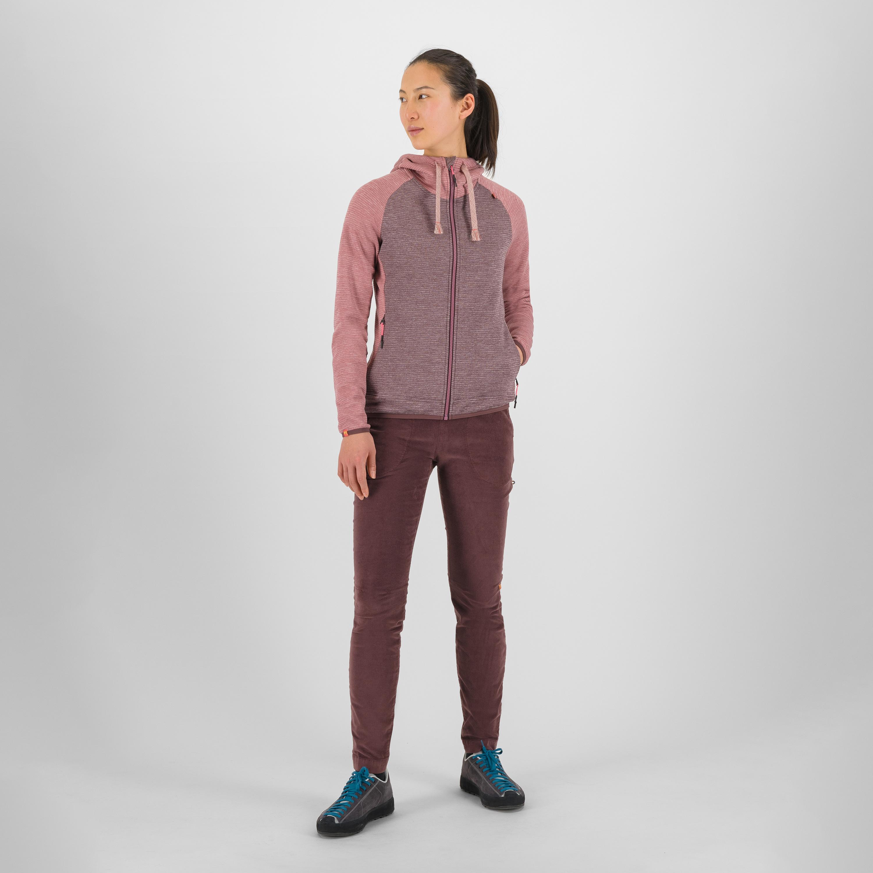 Camoscio w full zip hood - huckleberry/deco rose - karpos