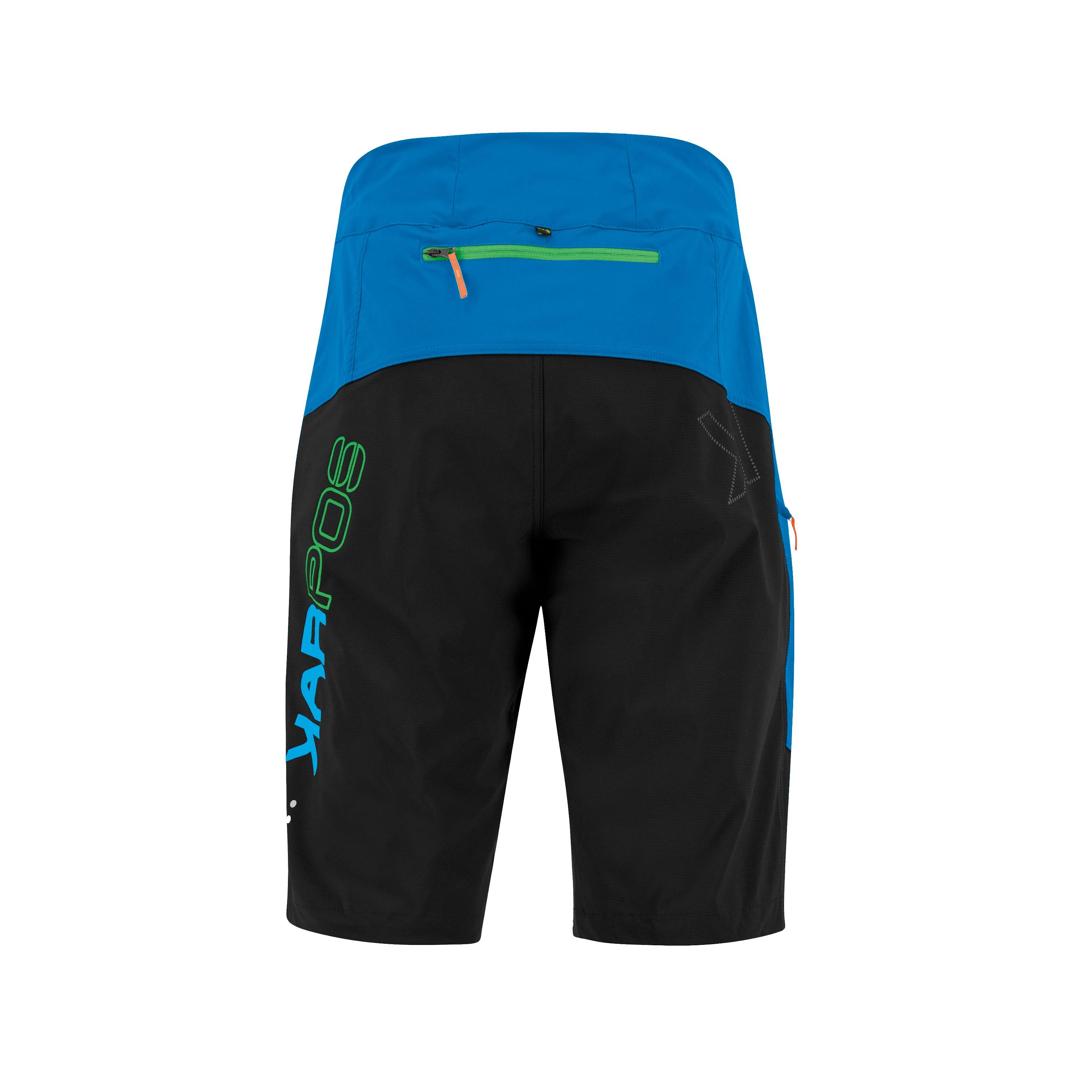 Rapid  baggy short - indigo b./black/green fluo - karpos