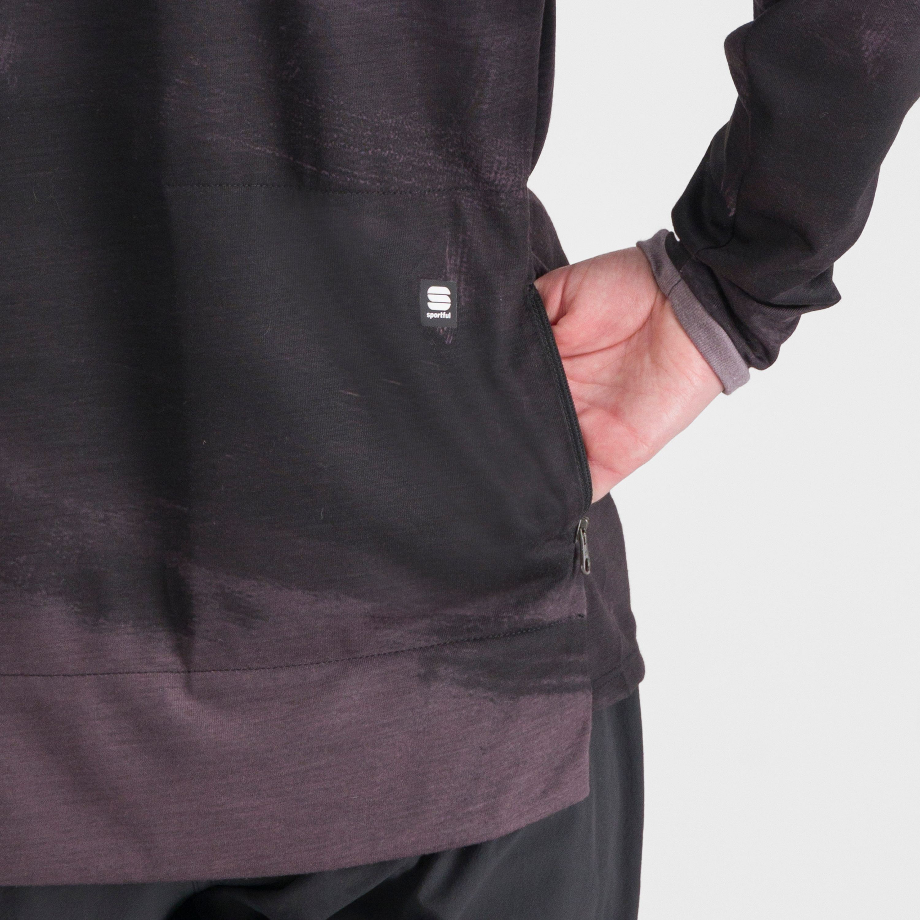 Flow giara w tee long sleeve - mud - sportful