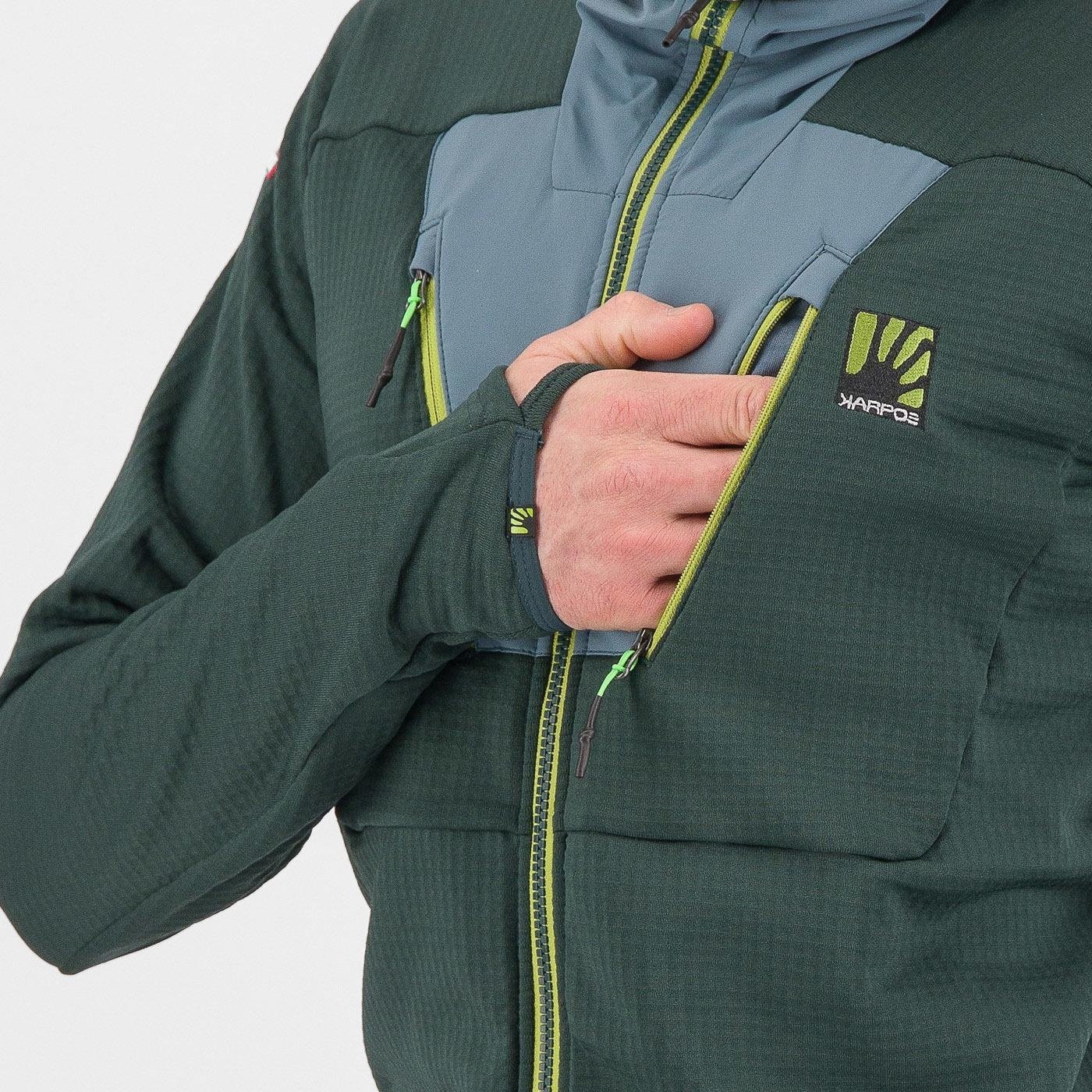 Highest hoodie fleece - forest/north atlantic - karpos