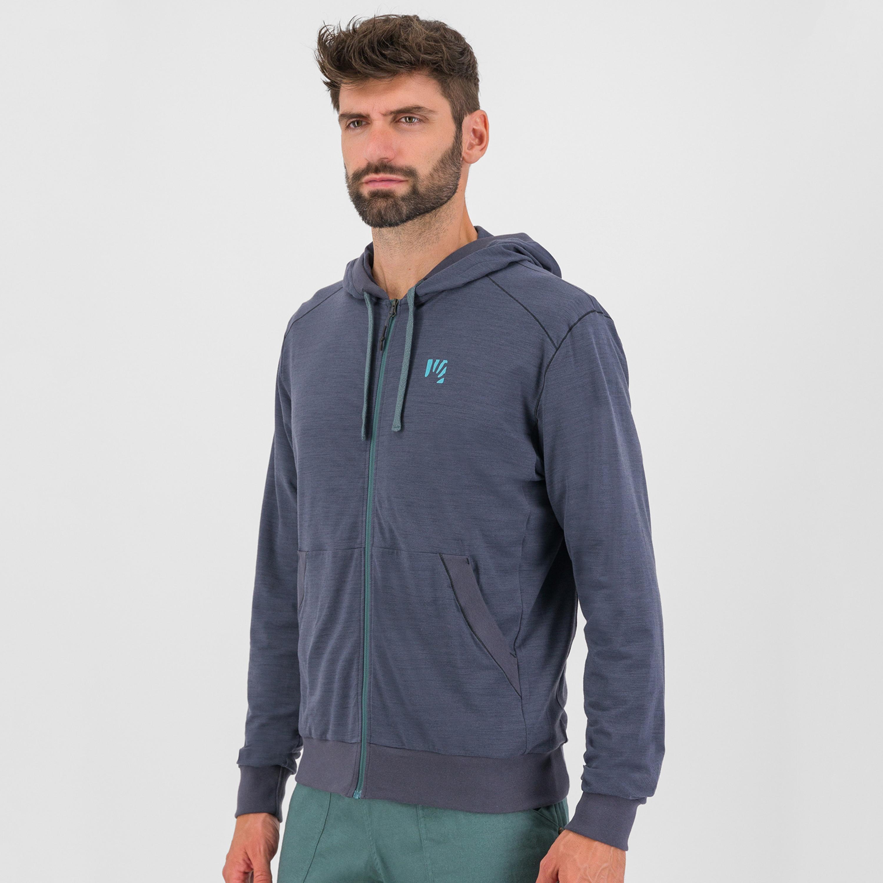 Coppolo merino full zip hoodie - ombre blue - karpos