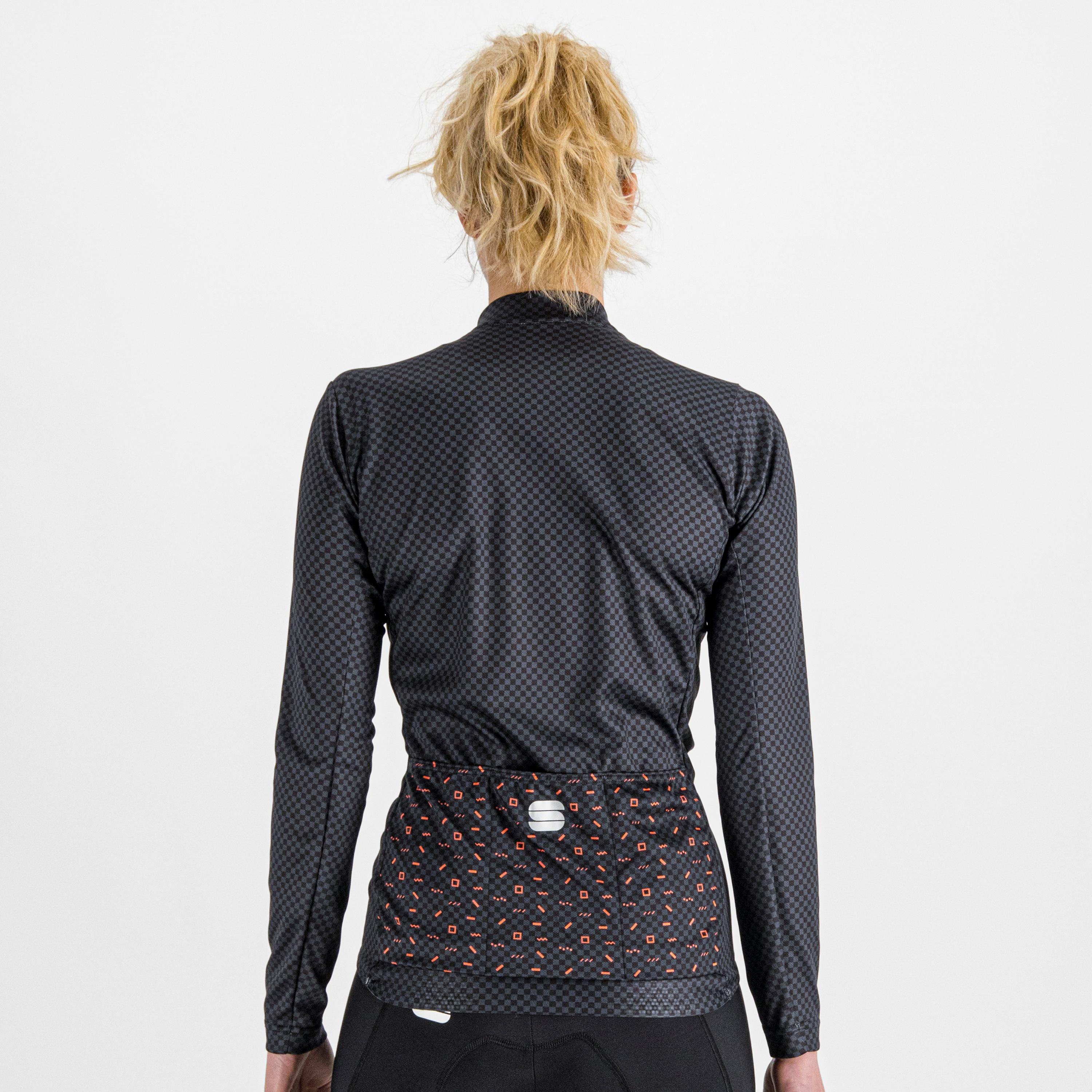 Checkmate w thermal jersey - black galaxy blue pompelmo - sportful