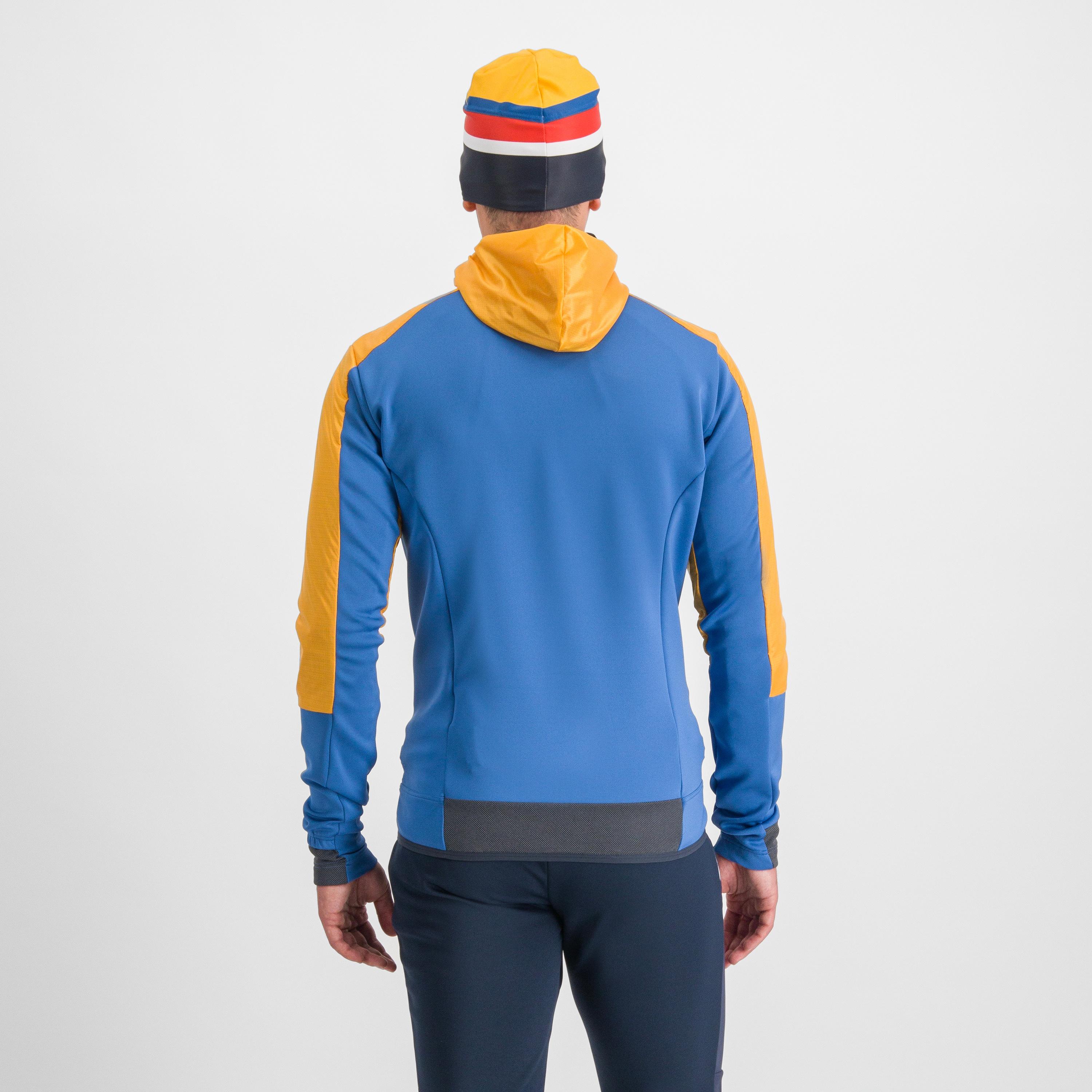 Anima cardio tech wind jacket - blue denim/yellow - sportful