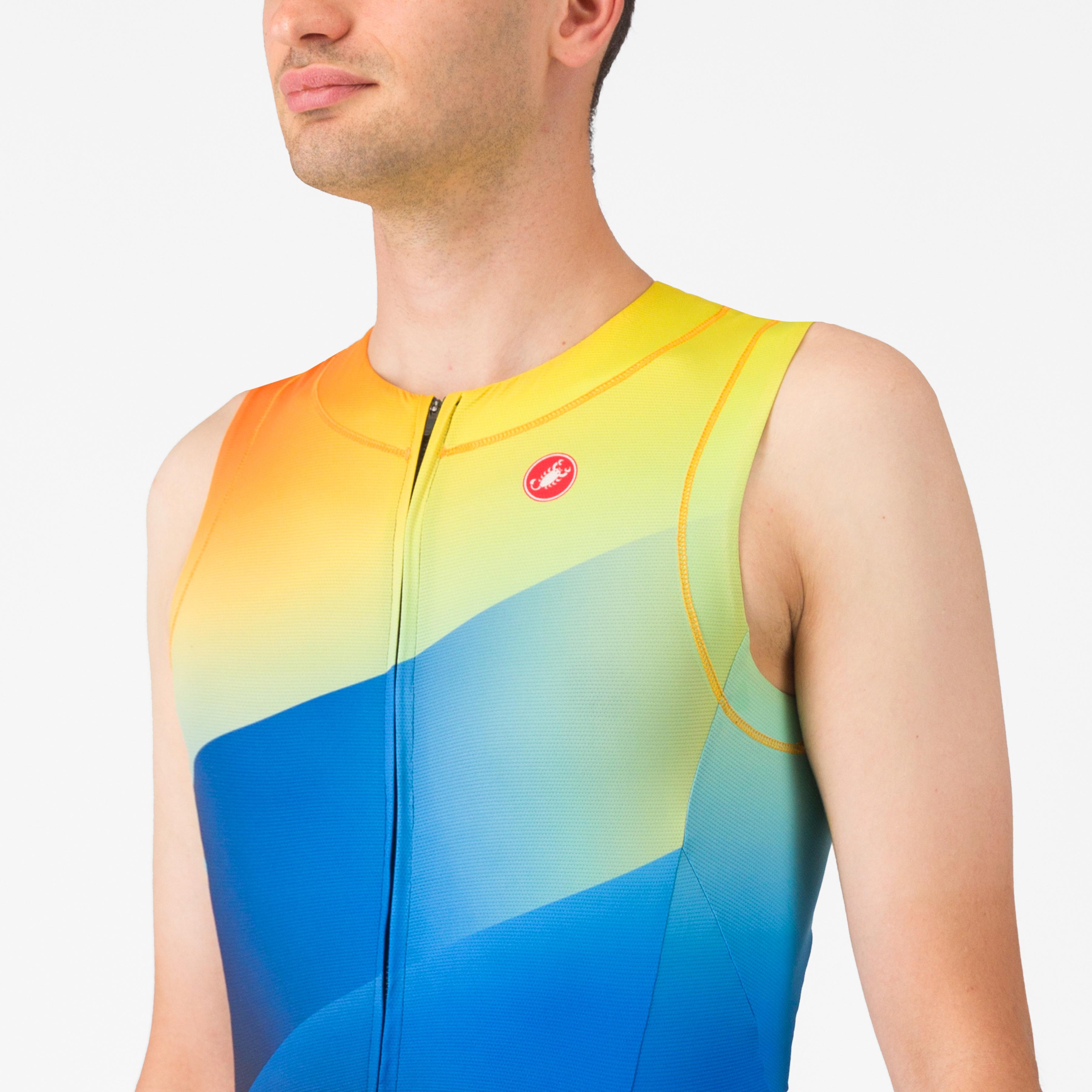 Free sanremo 3 suit sleeveless - belgian blue/multicolor vivid - castelli