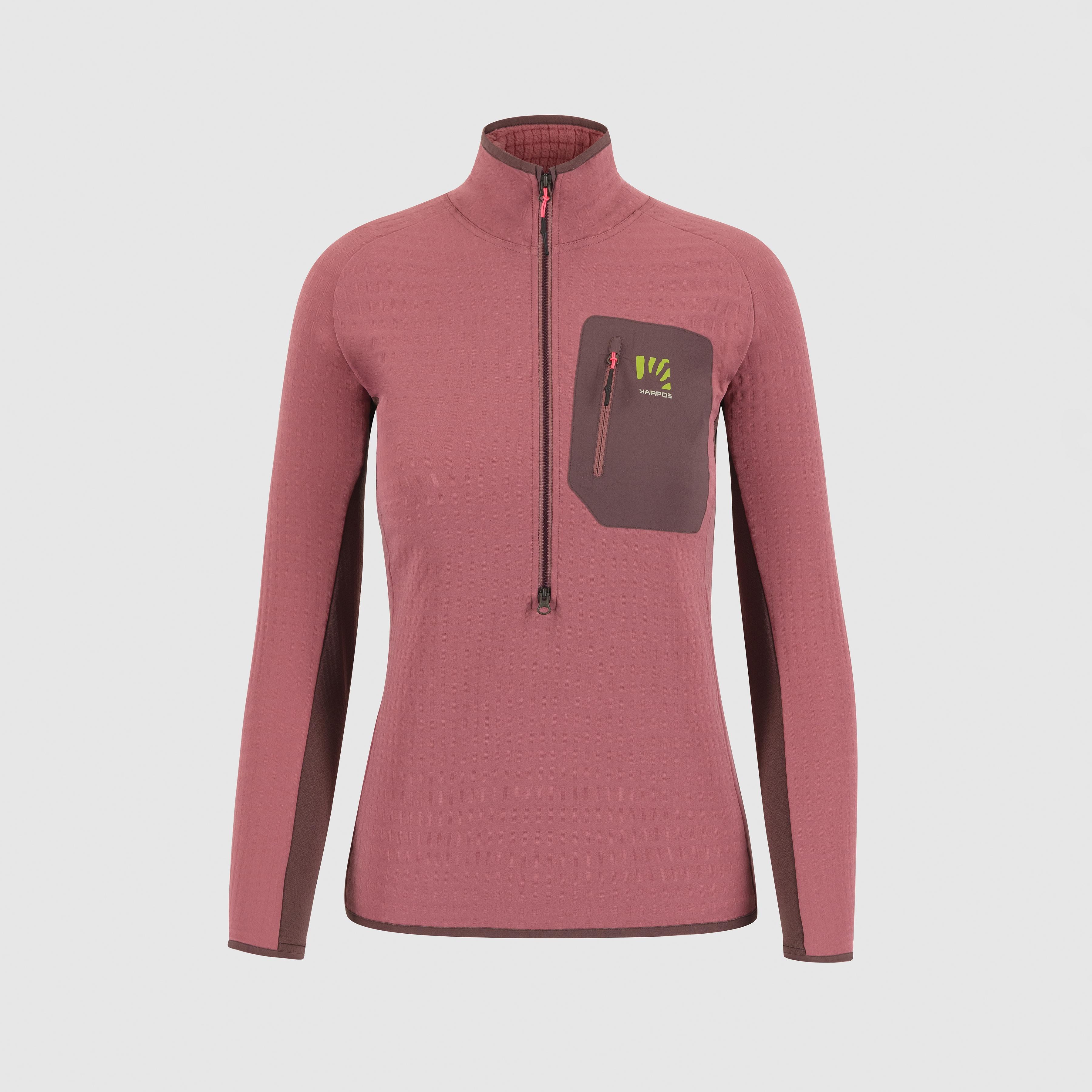 Marmolada w fleece anorak - deco rose/huckleberry - karpos