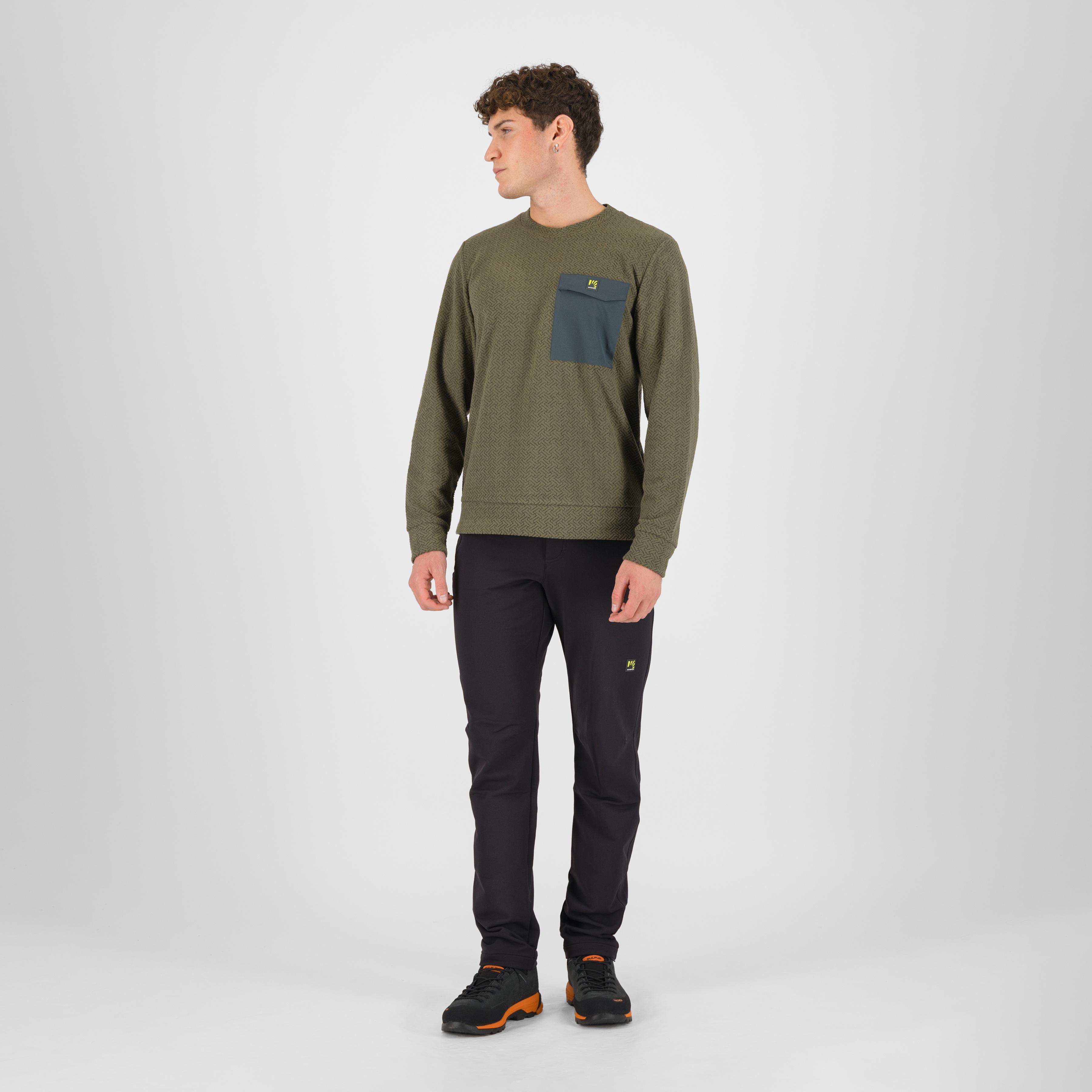 Mesdi' crewneck fleece - deep depths/woodl.gray - karpos