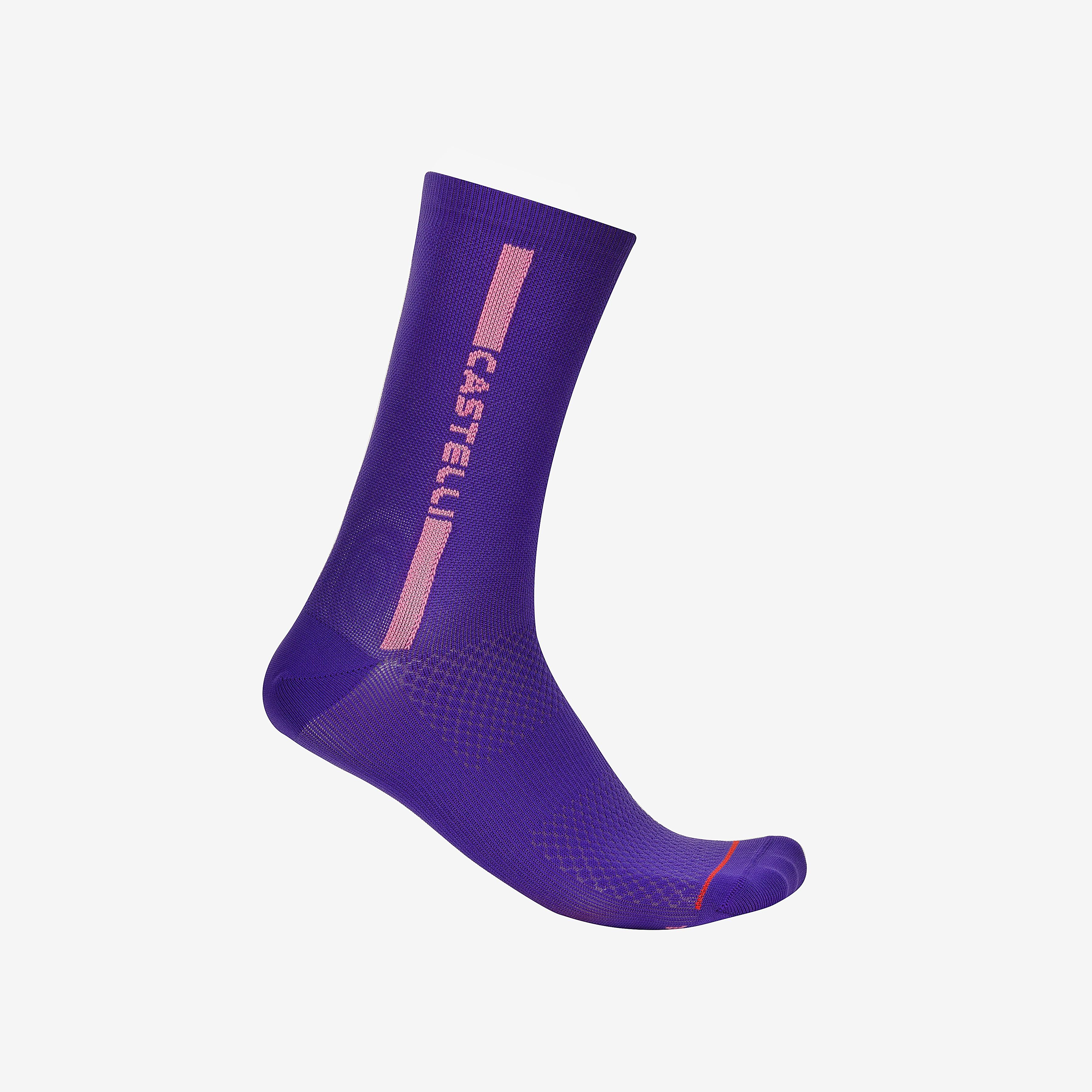 Linea logo 15 sock - ultraviolet/rosa giro - castelli