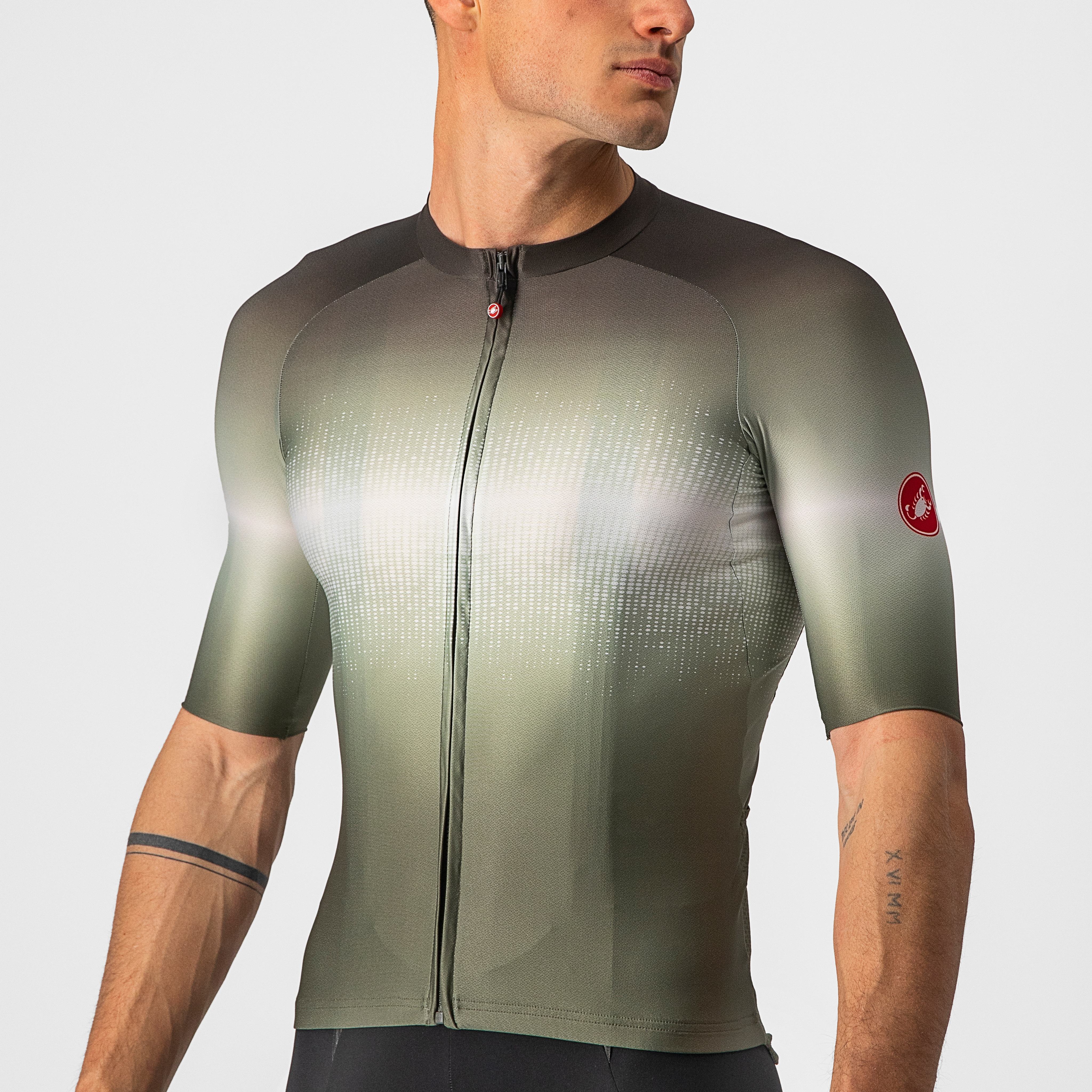 Aero race 6.0 jersey - military green/light black - castelli