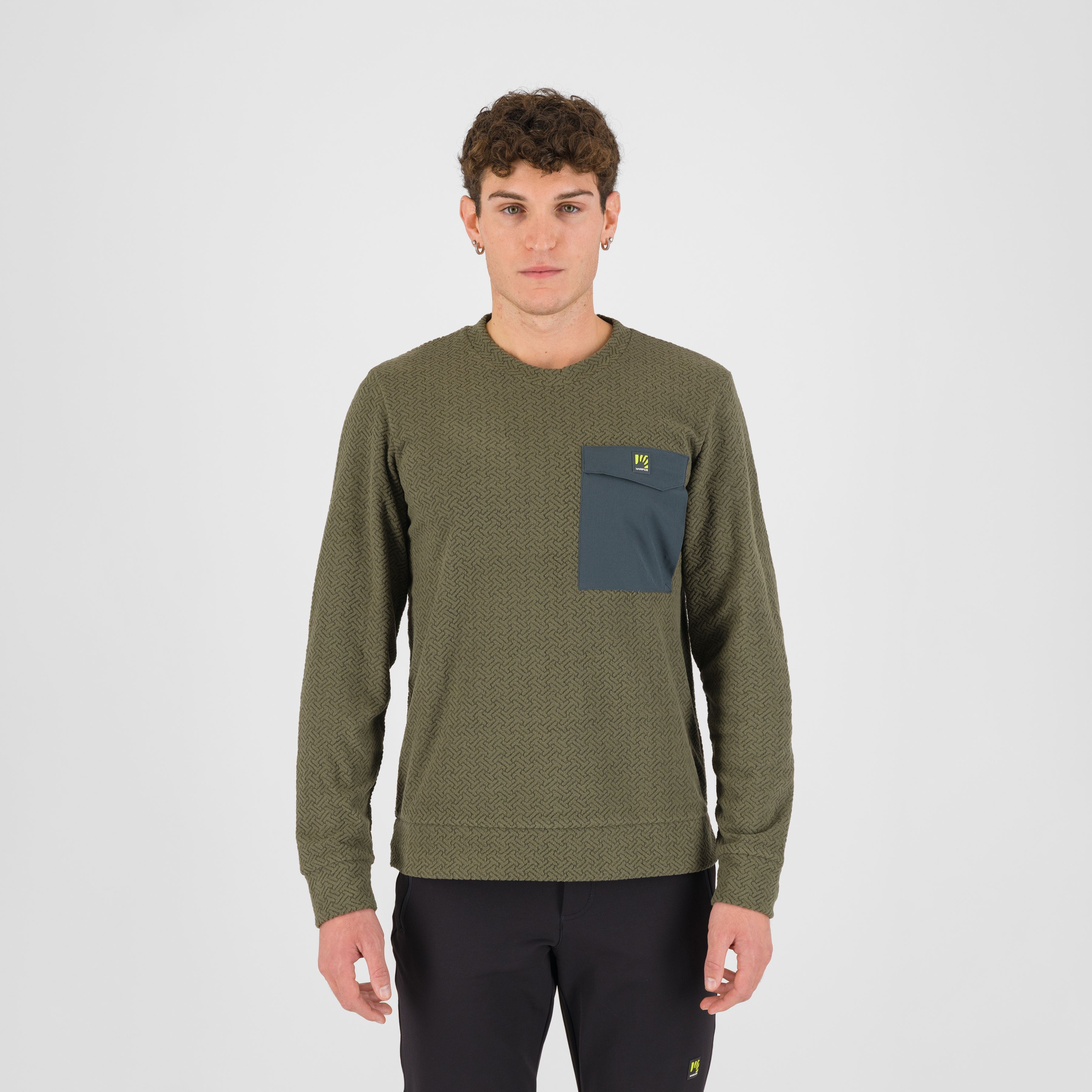 Mesdi' crewneck fleece - deep depths/woodl.gray - karpos
