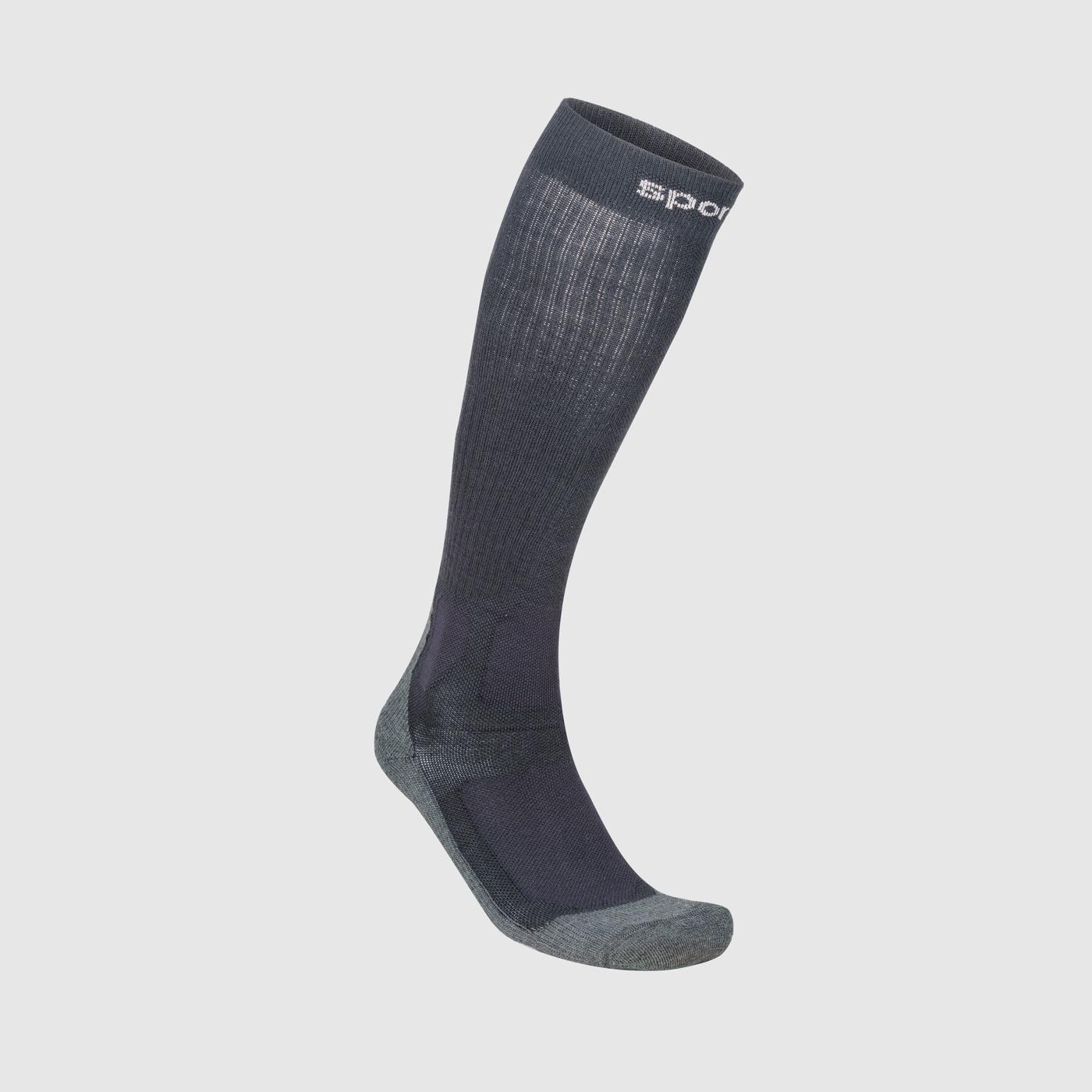 Winter wool long socks - black grey - sportful