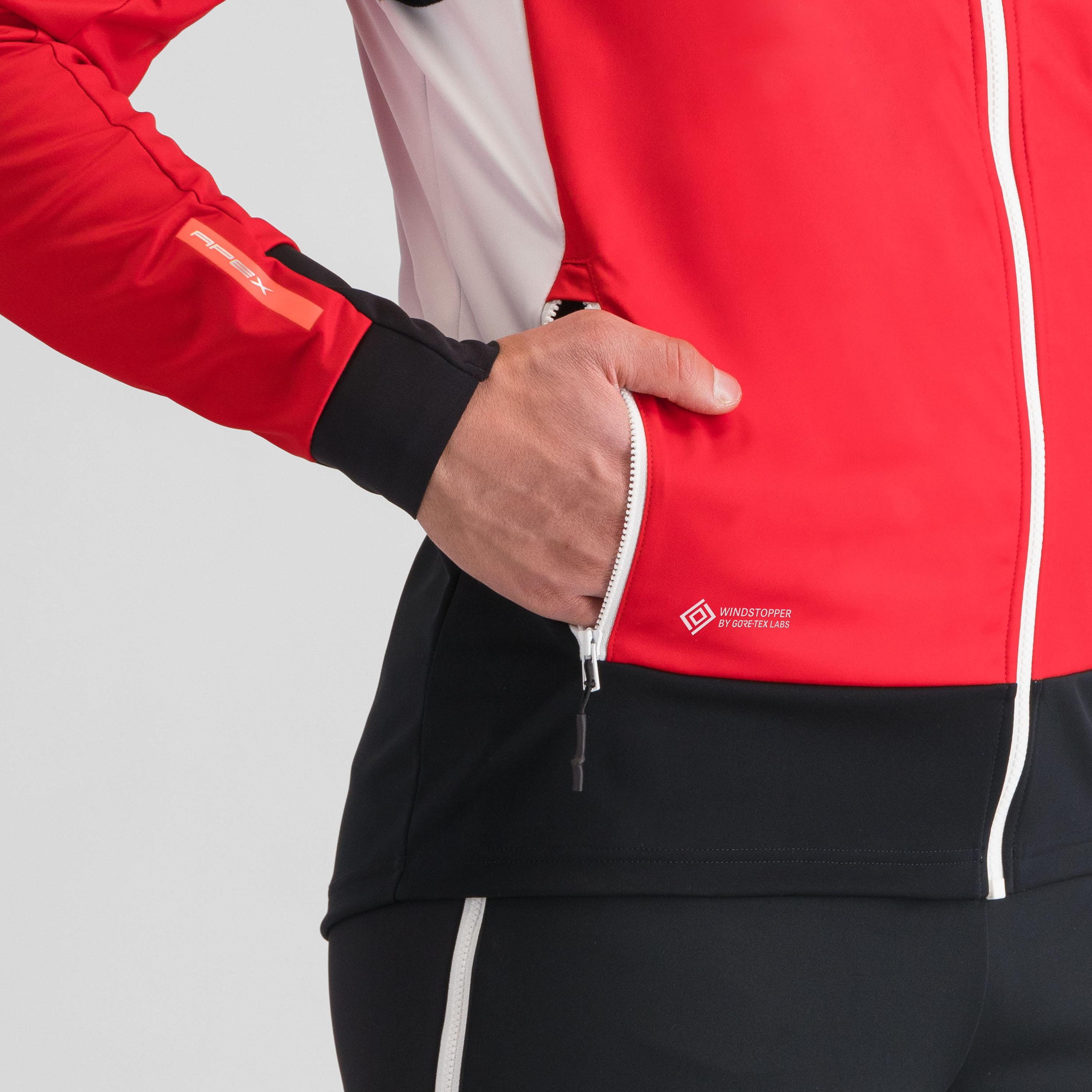 Apex jacket - tango red/white - sportful