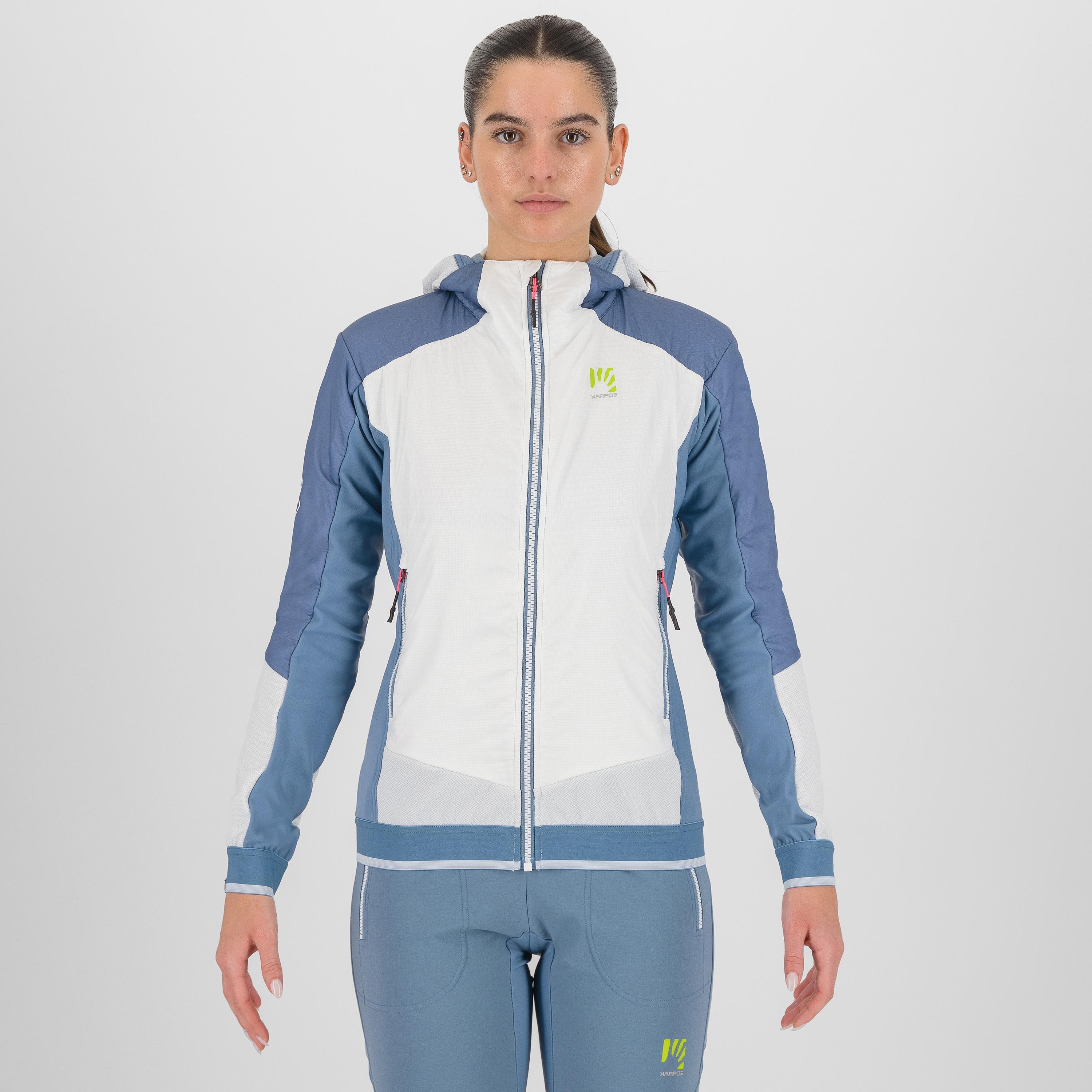 Alagna plus evo w jacket - bright white/spring lake - karpos