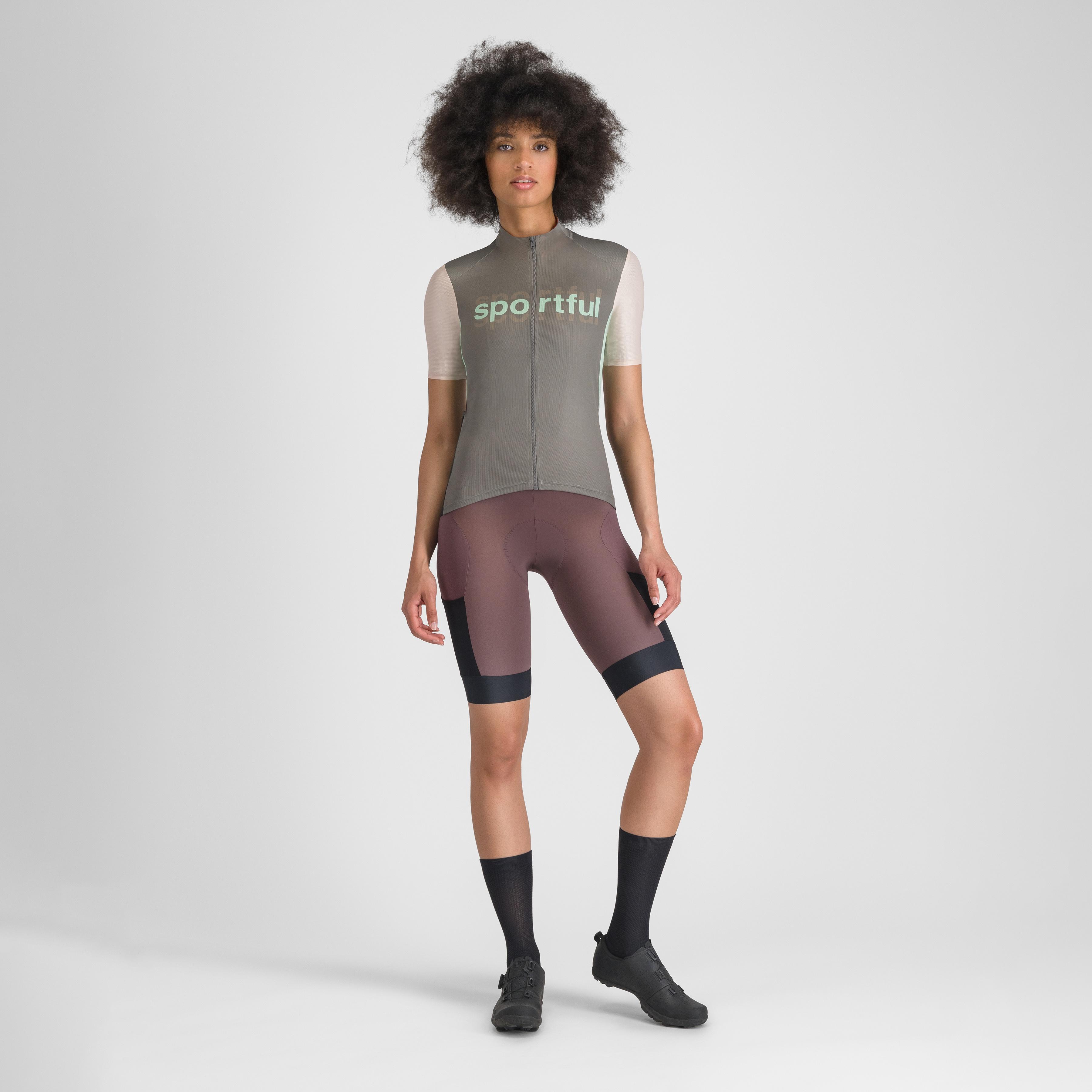 Supergiara logo w jersey - gun metal/pink - sportful