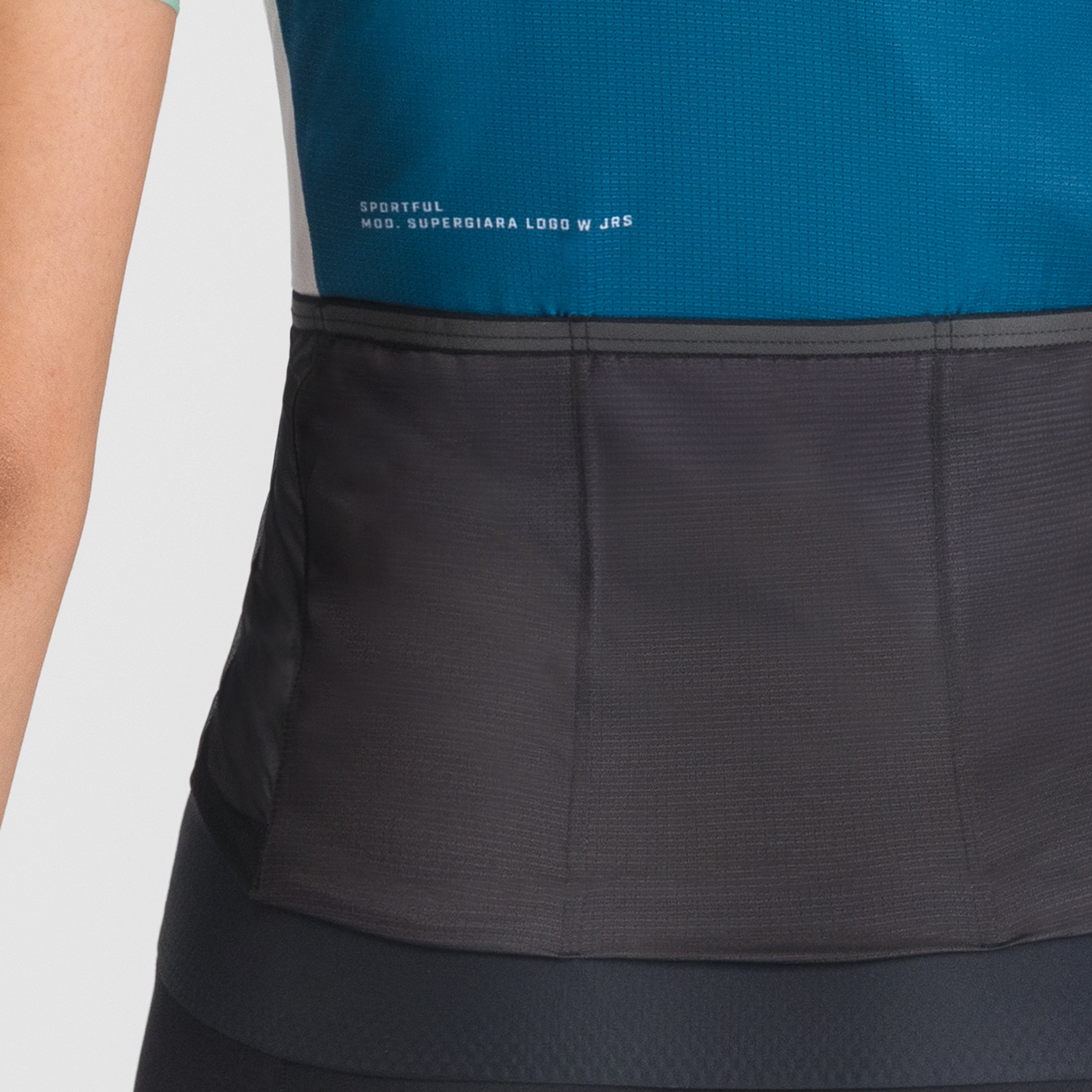 Supergiara logo w jersey - teal blue/lichen green - sportful