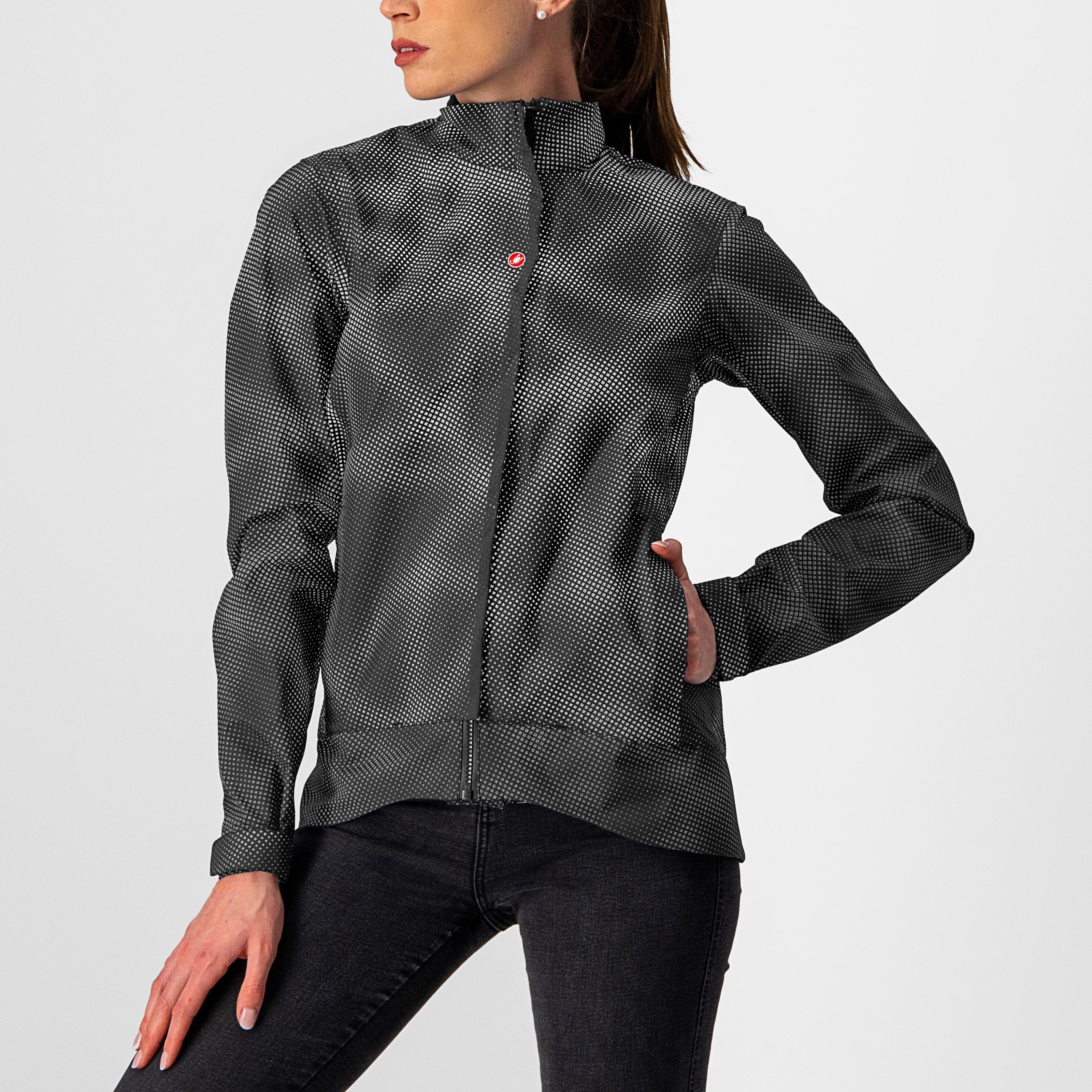 Commuter w reflex jacket - light black - castelli