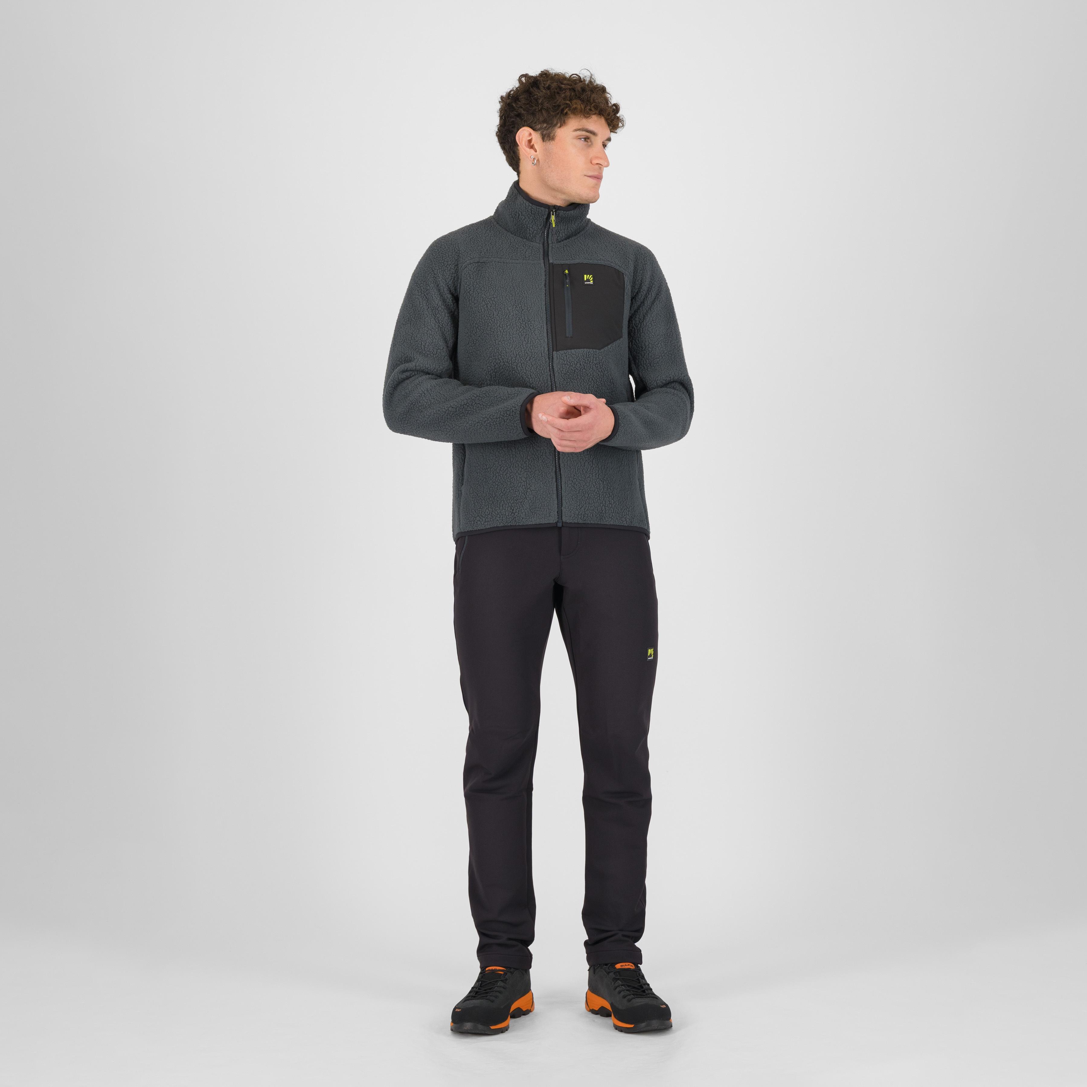 Moiazza retrò fleece - woodl.gray/black - karpos