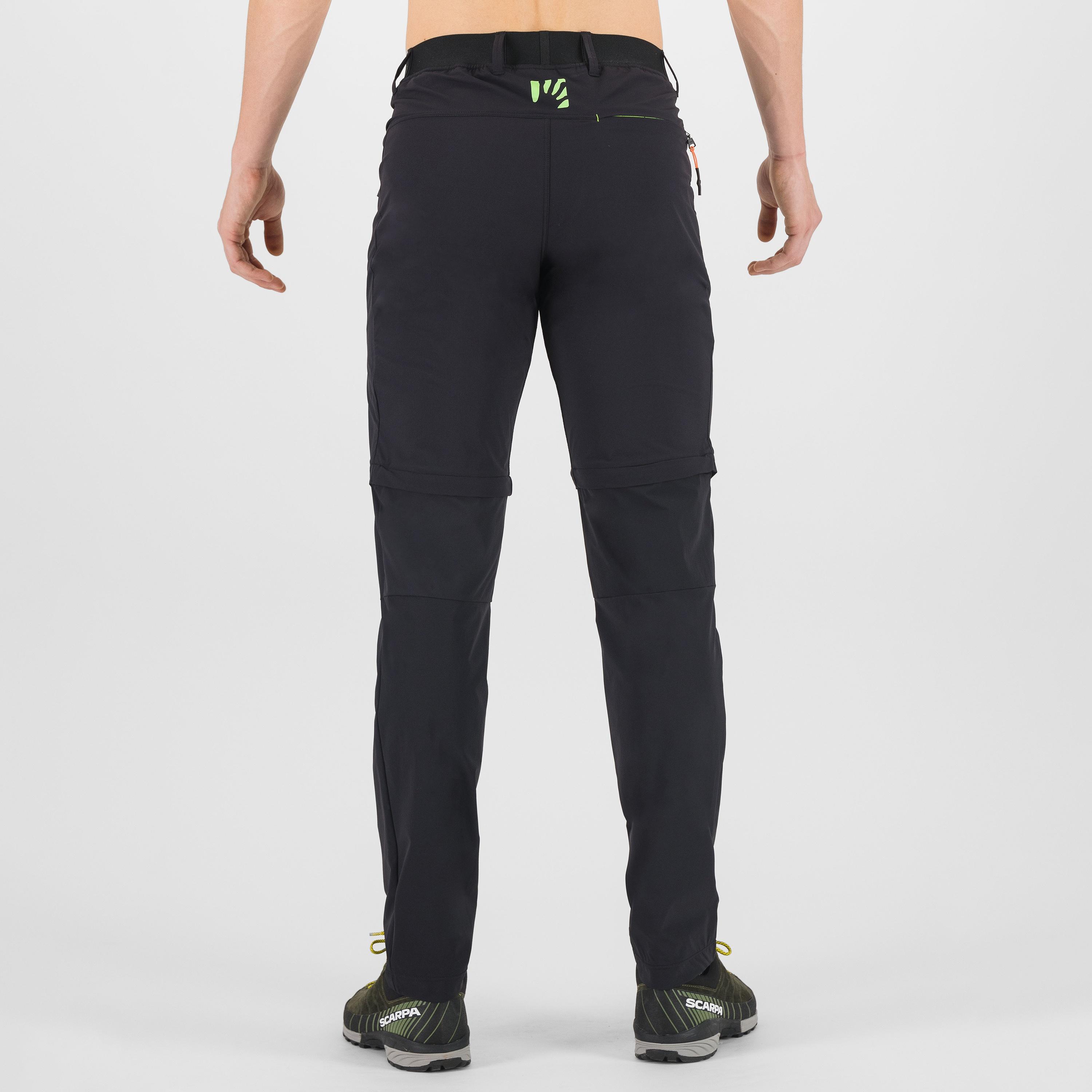 Tre cime zip-off pant - black/jasmine green - karpos