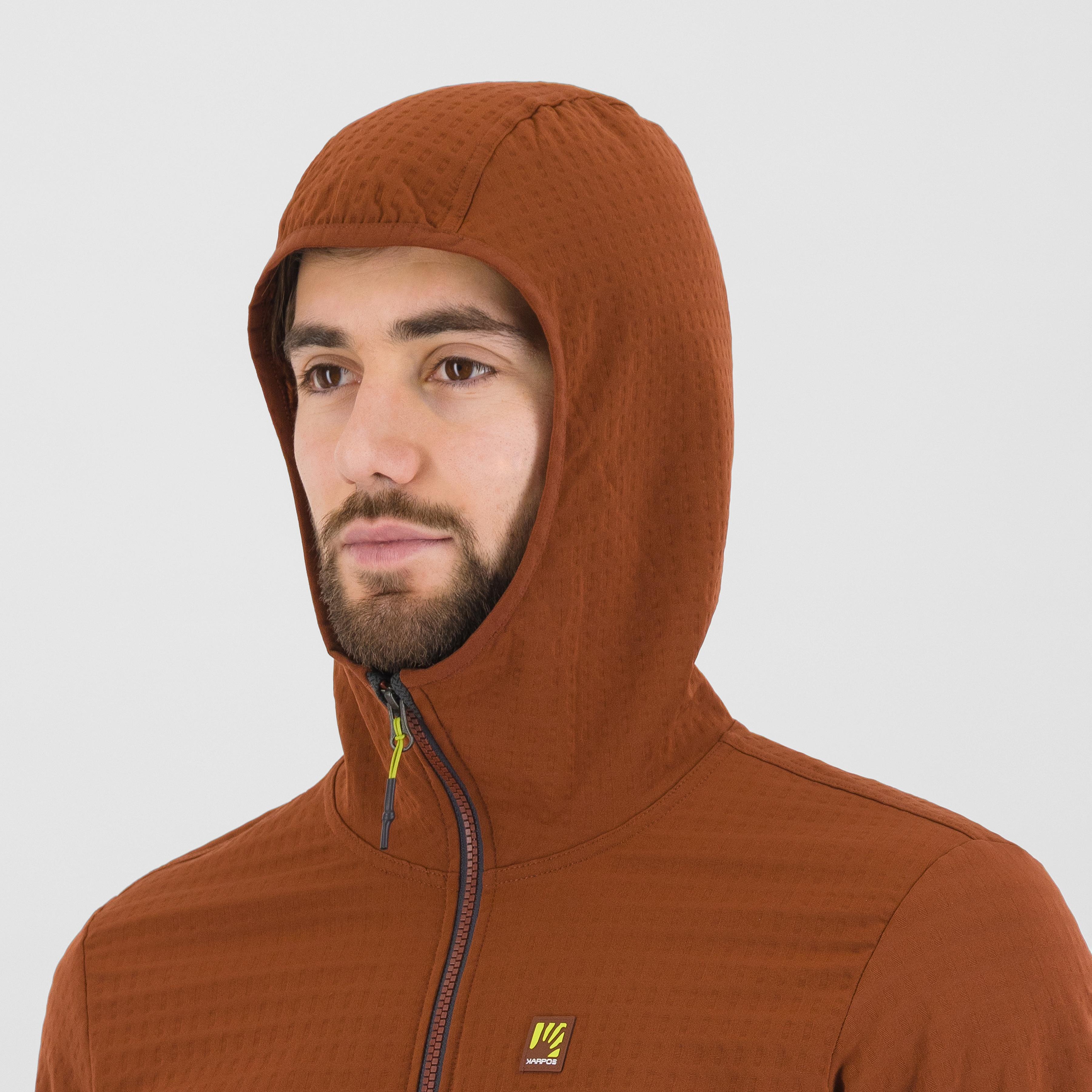 Marmolada hoodie fleece - mahogany/woodl.gray - karpos