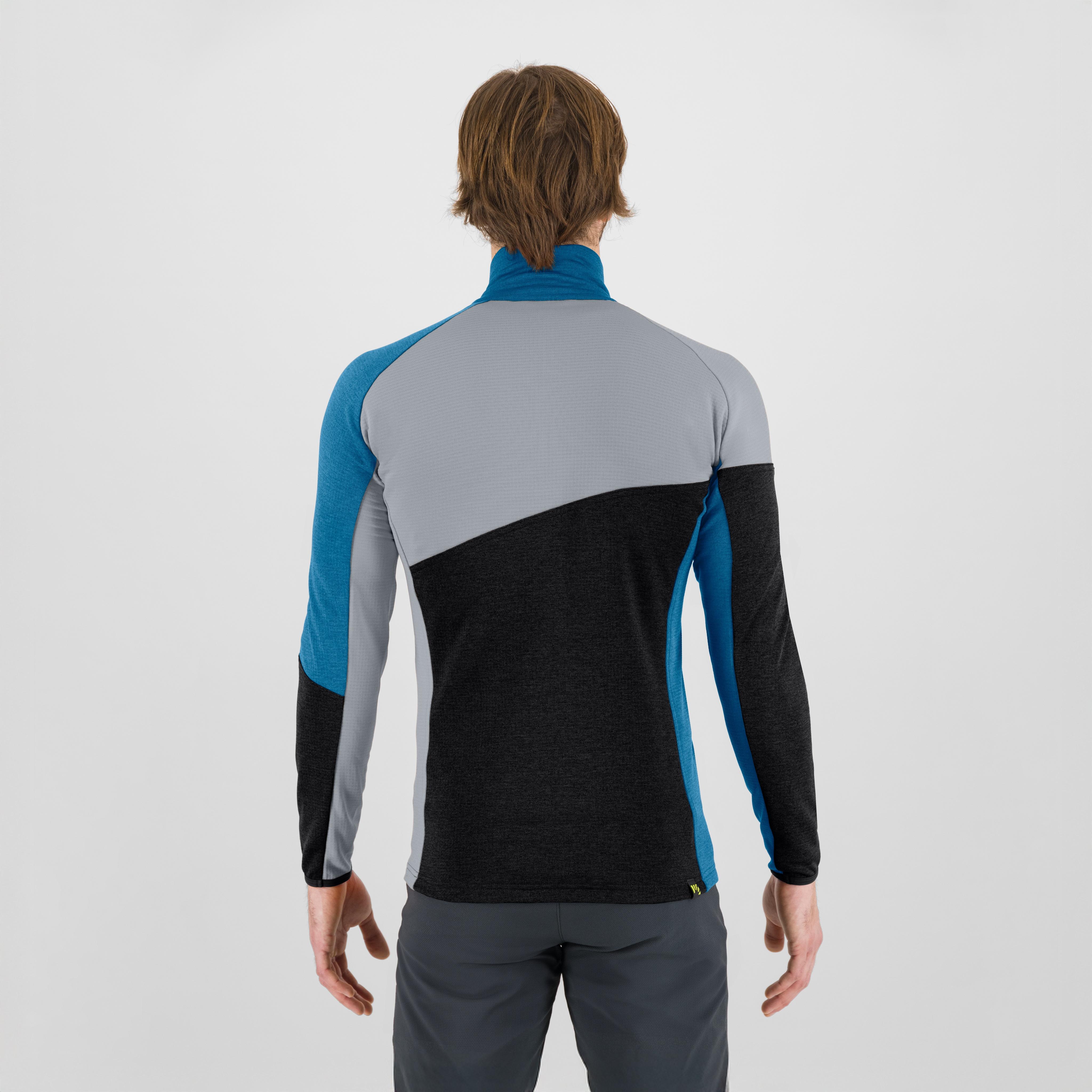 Federa half-zip fleece - black/deep water/micro chip - karpos