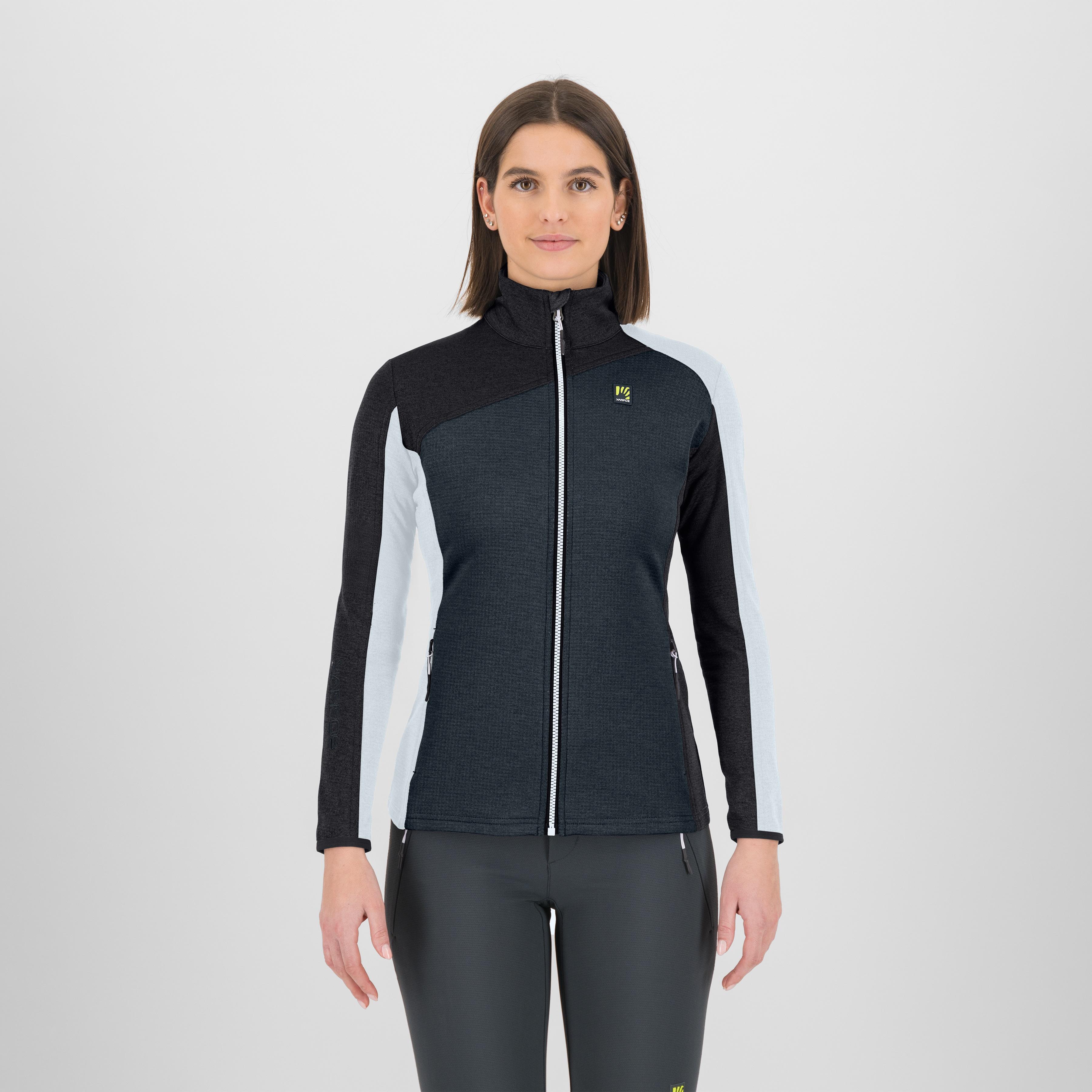 Federa full-zip w fleece - woodl.gray/black/br.white - karpos