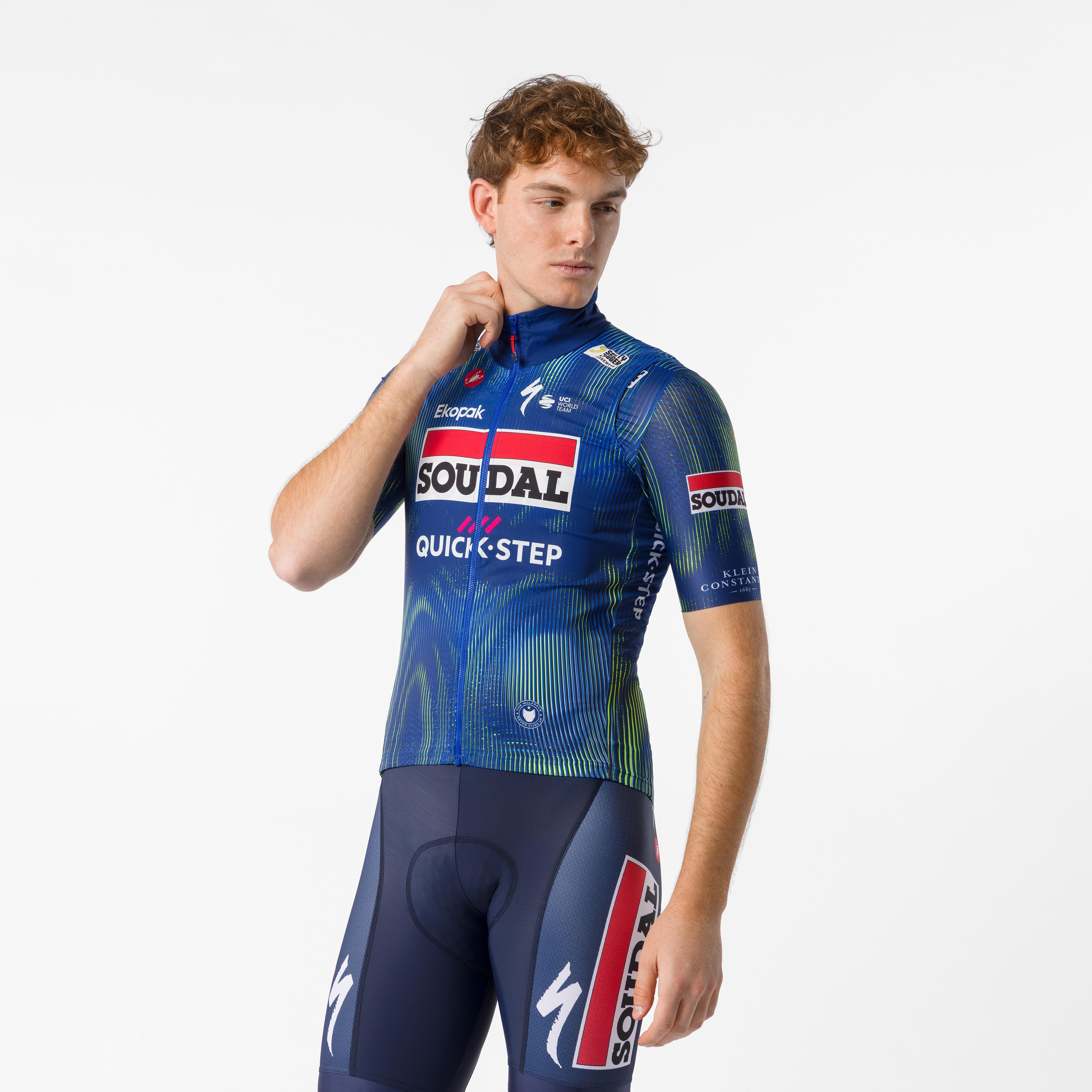 Pro wind vest - blue/electric lime - castelli