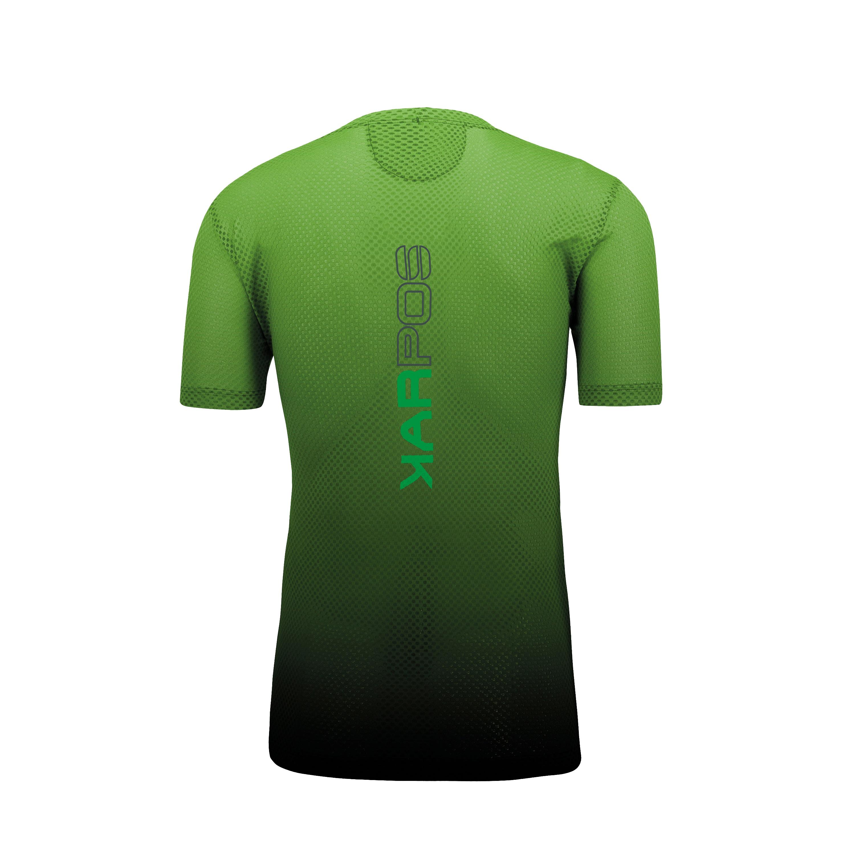 Verve mesh t-shirt - black/jasmine green - karpos