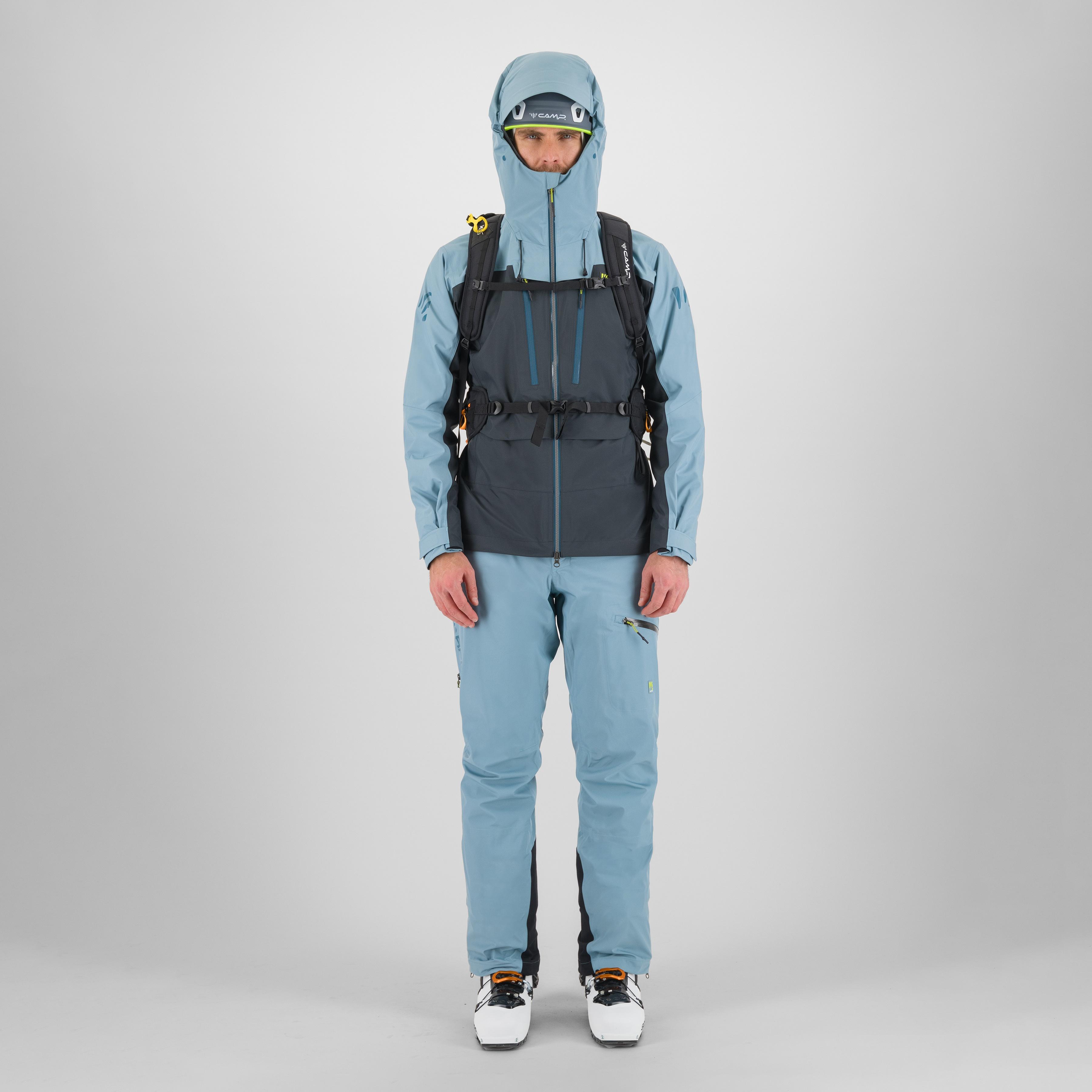 Midi shell jacket - woodl.gray/smoke blue - karpos