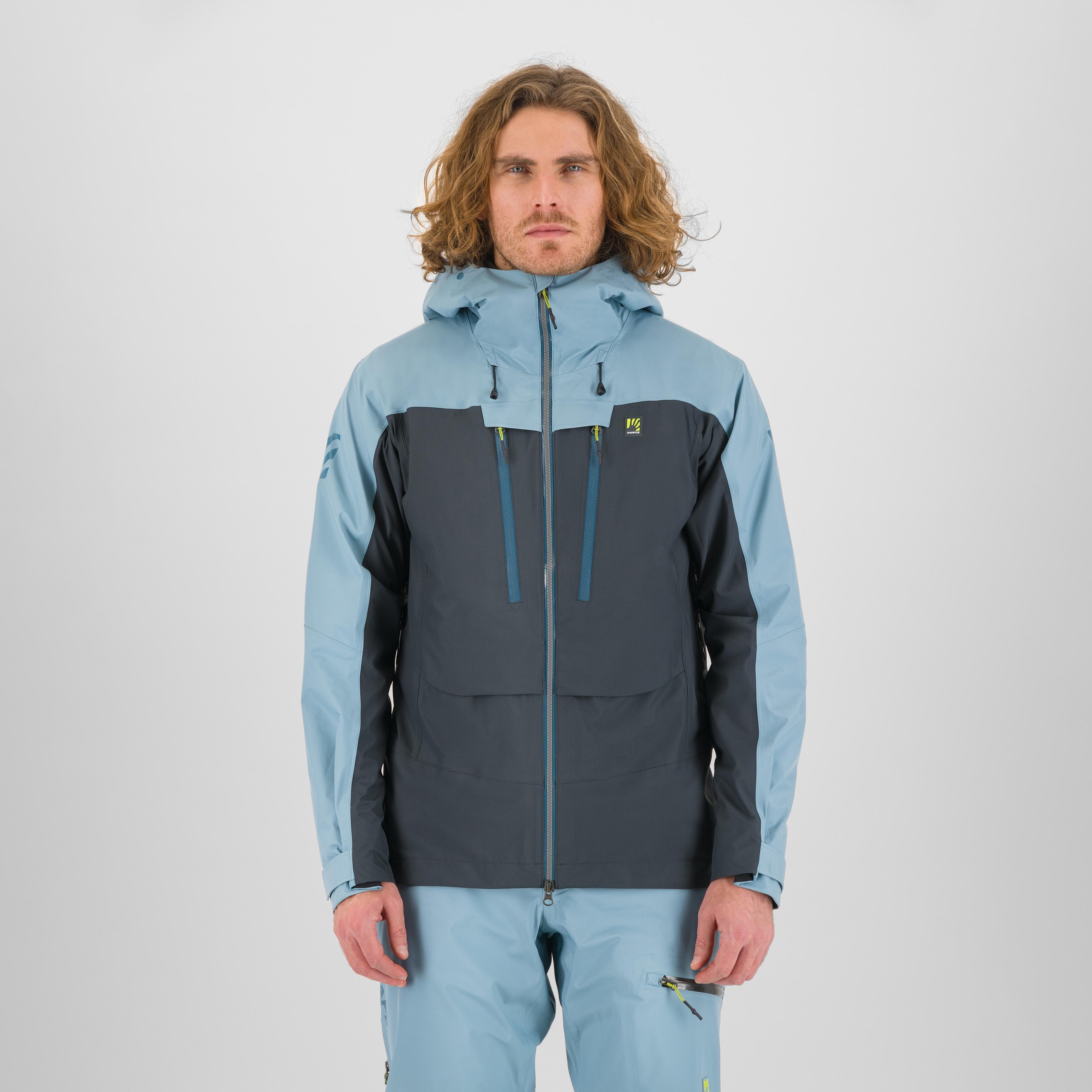 Midi shell jacket - woodl.gray/smoke blue - karpos
