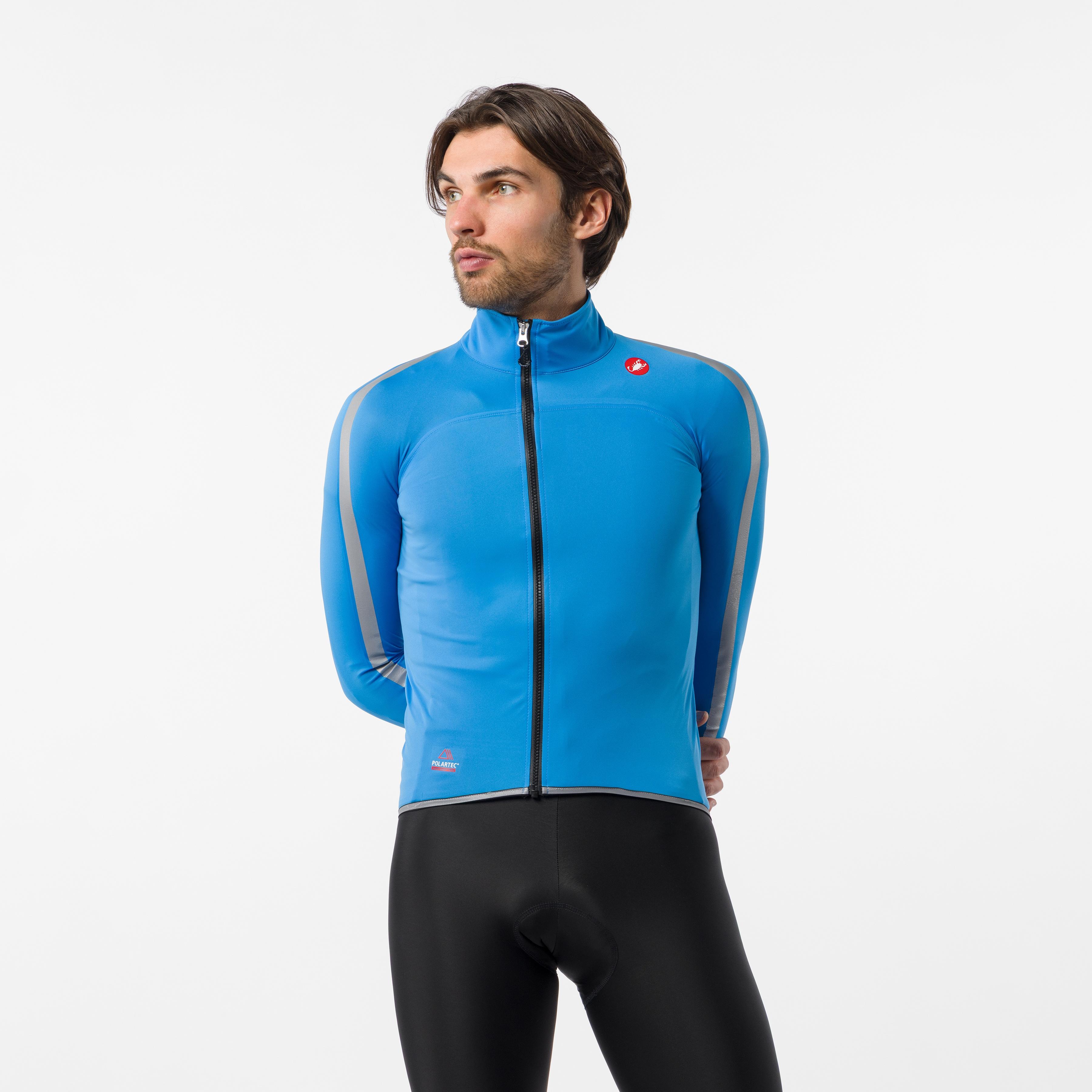 Ultra rain cape - blue circuit/silver reflex - castelli