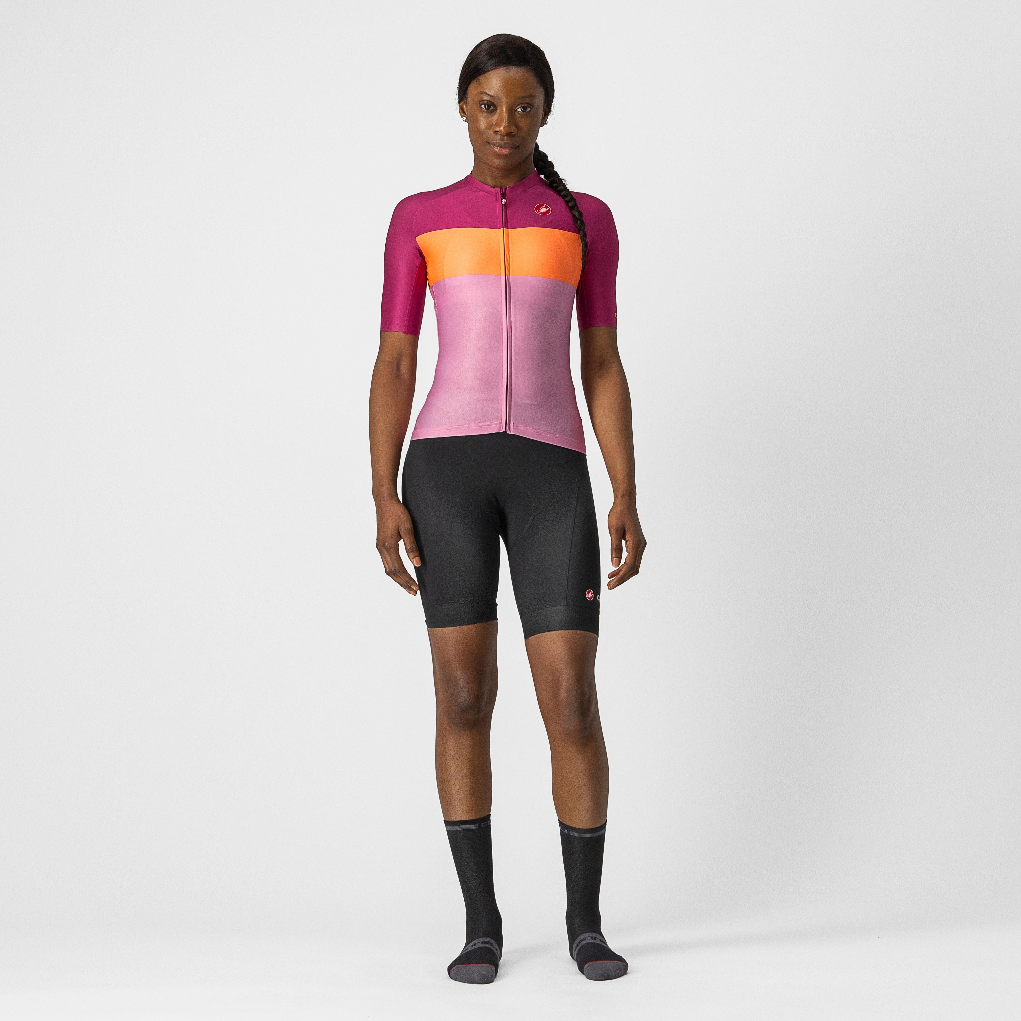 Aero pro w jersey - pink/coral flash-magenta - castelli