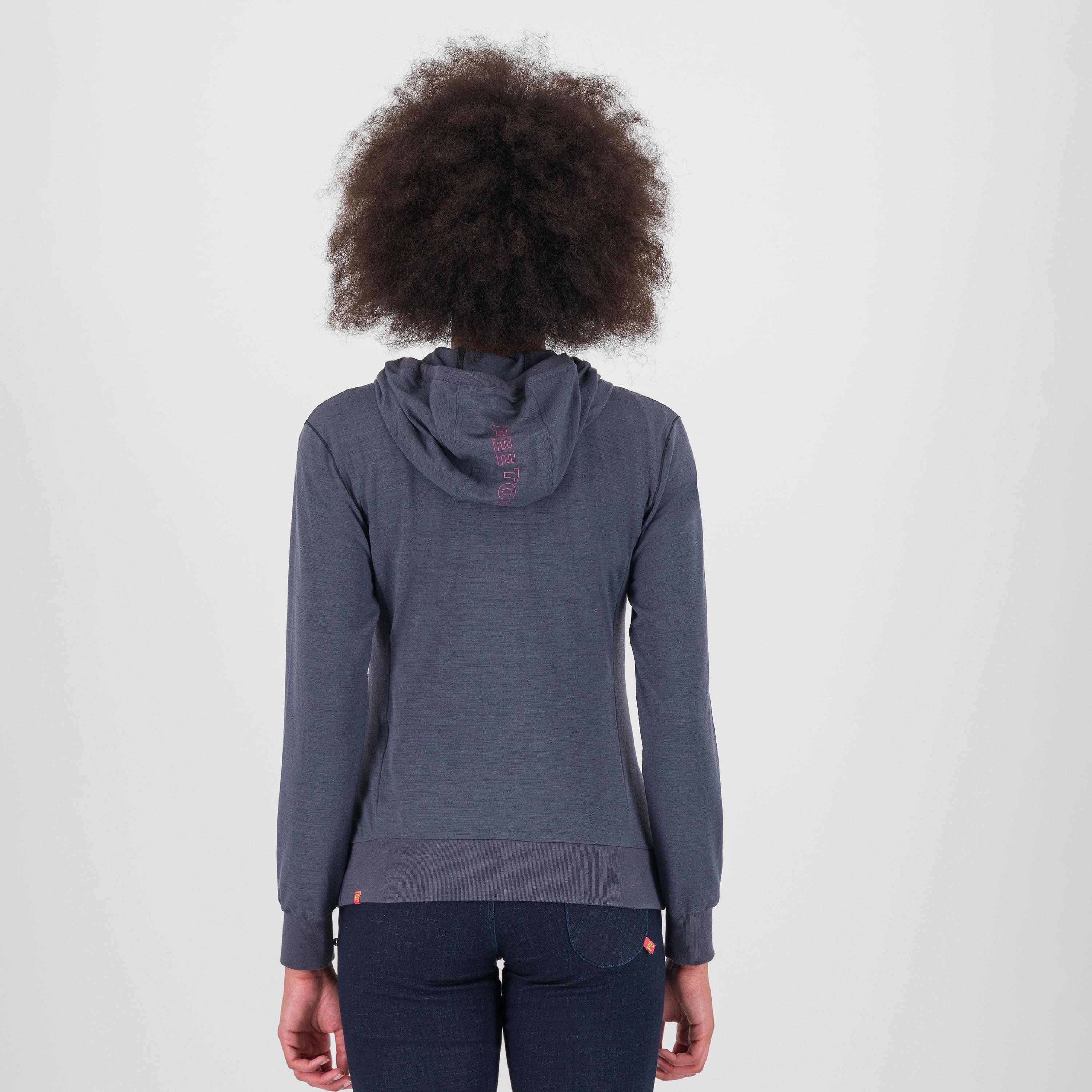 Coppolo merino w full zip hoodie - ombre blue - karpos