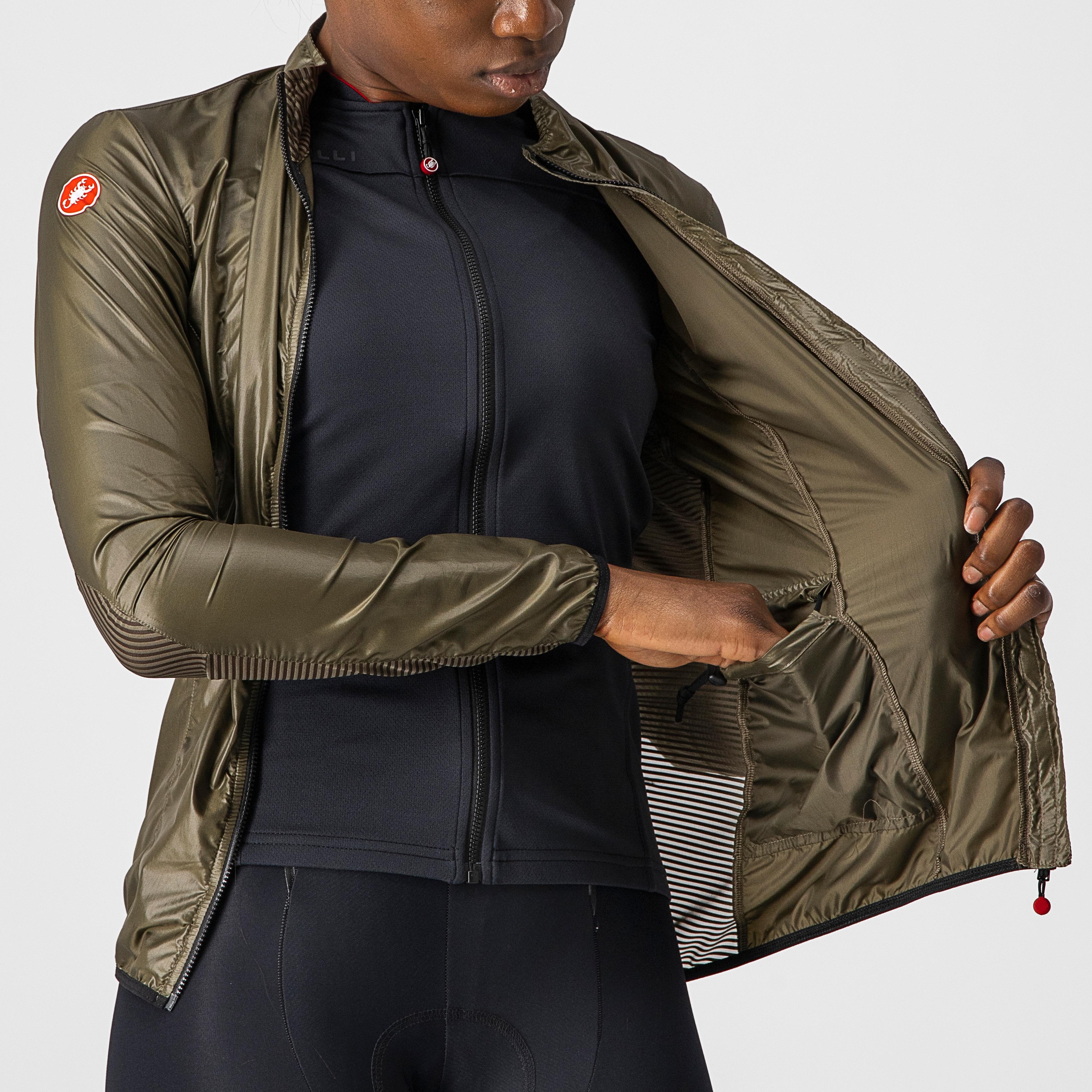 Aria shell w jacket - moss brown - castelli