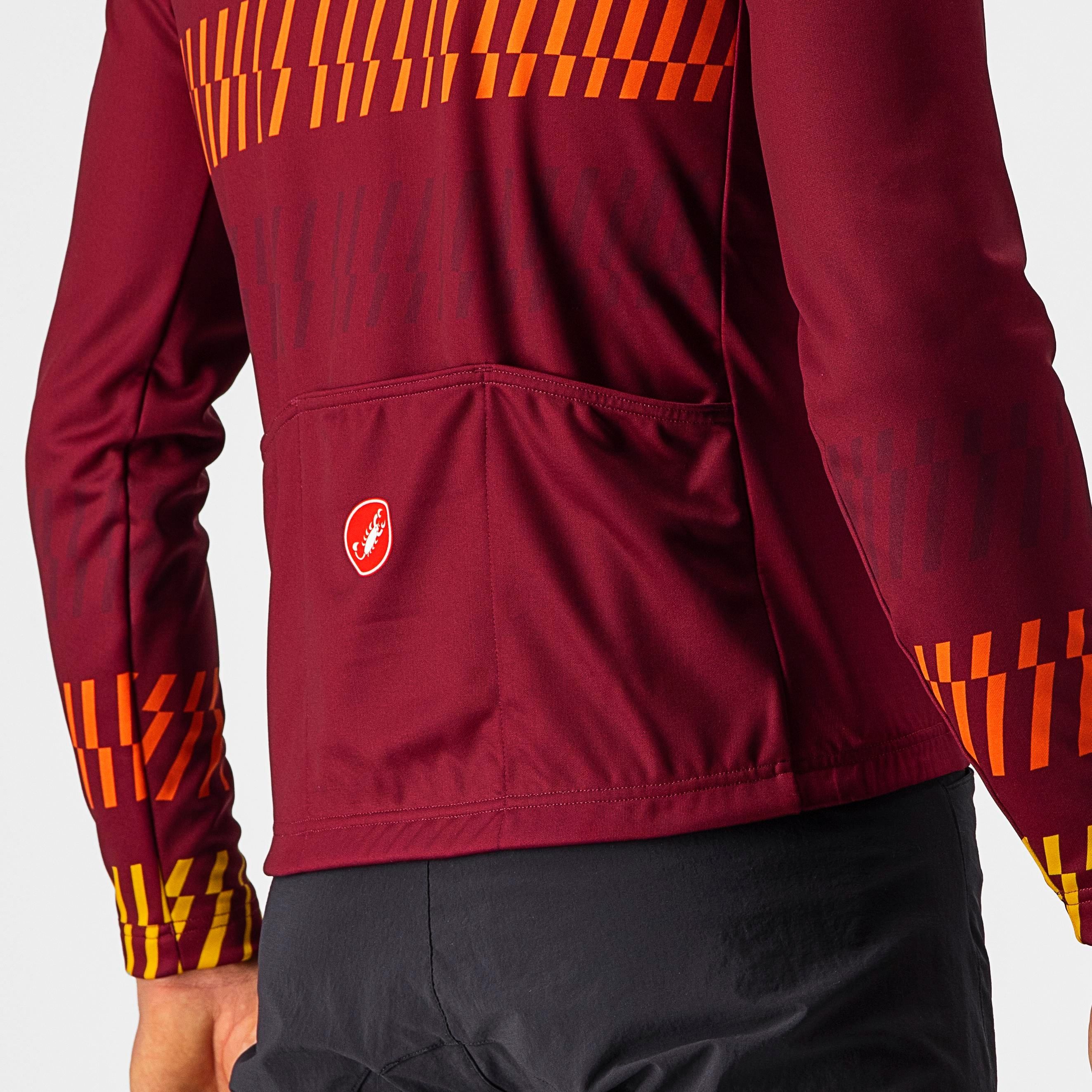 Unlimited thermal jersey - bordeaux/goldenrod-orange - castelli