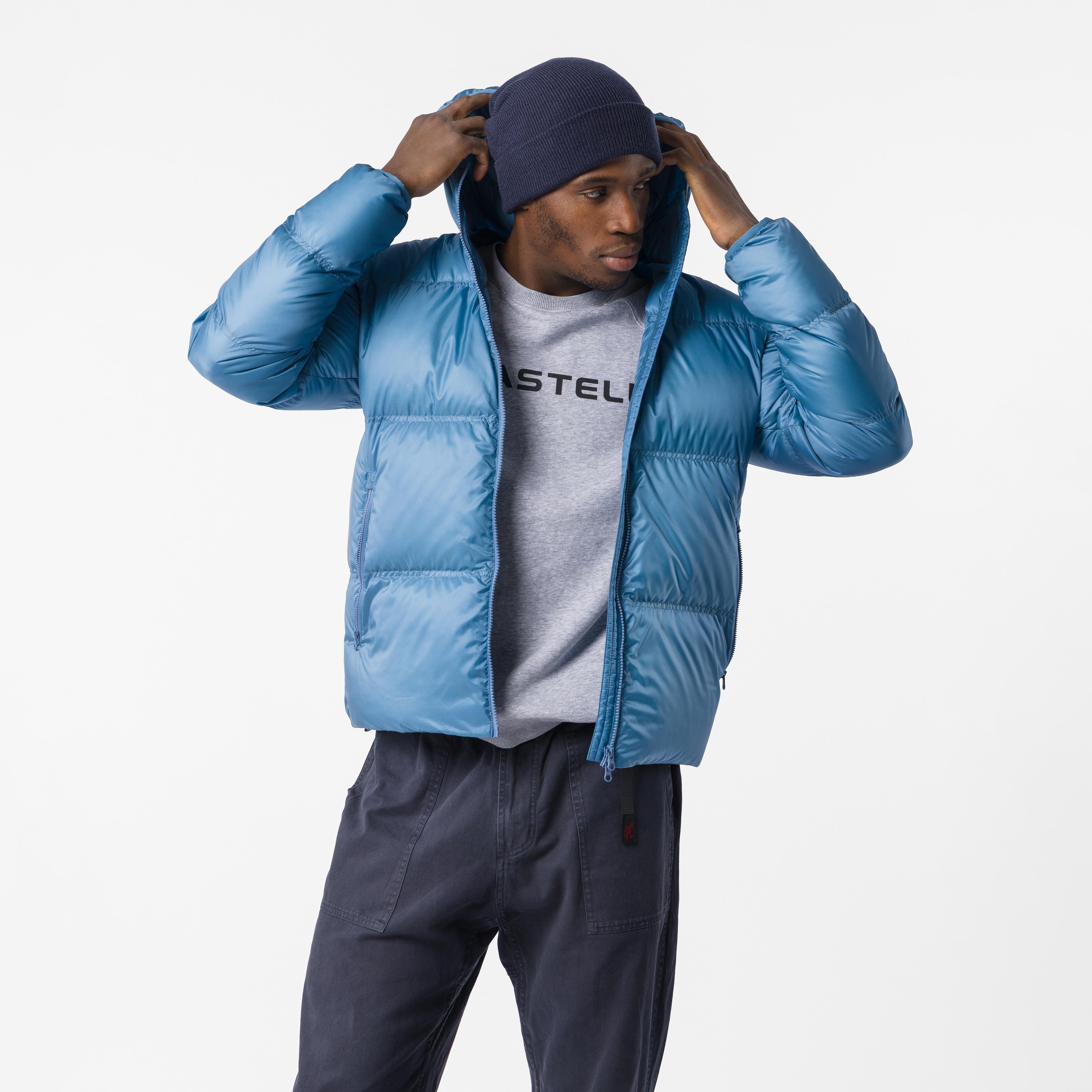Down puffer jacket - metallic blue - castelli