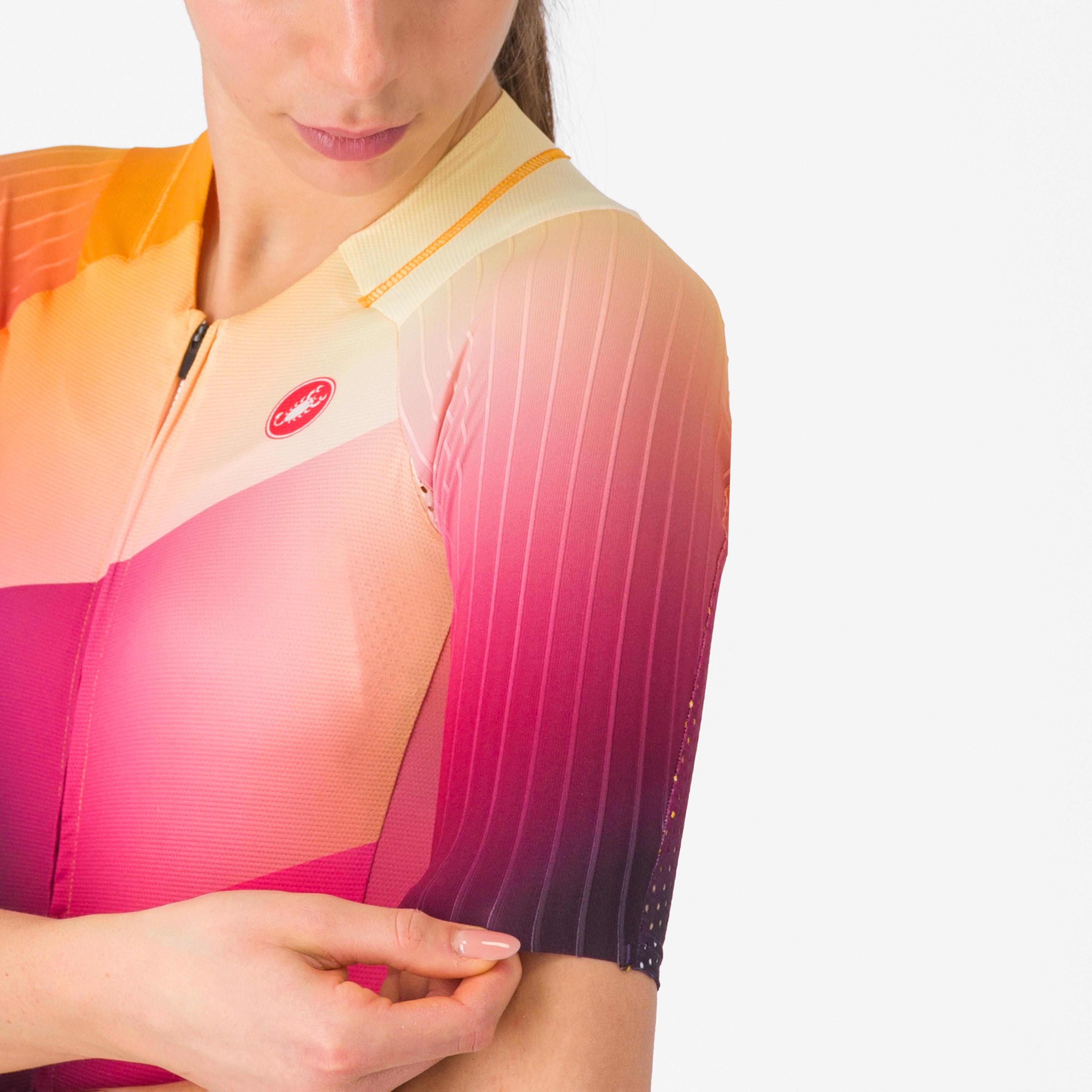Free sanremo 3 w suit short sleeve - dark night shade/vivid orange- - castelli