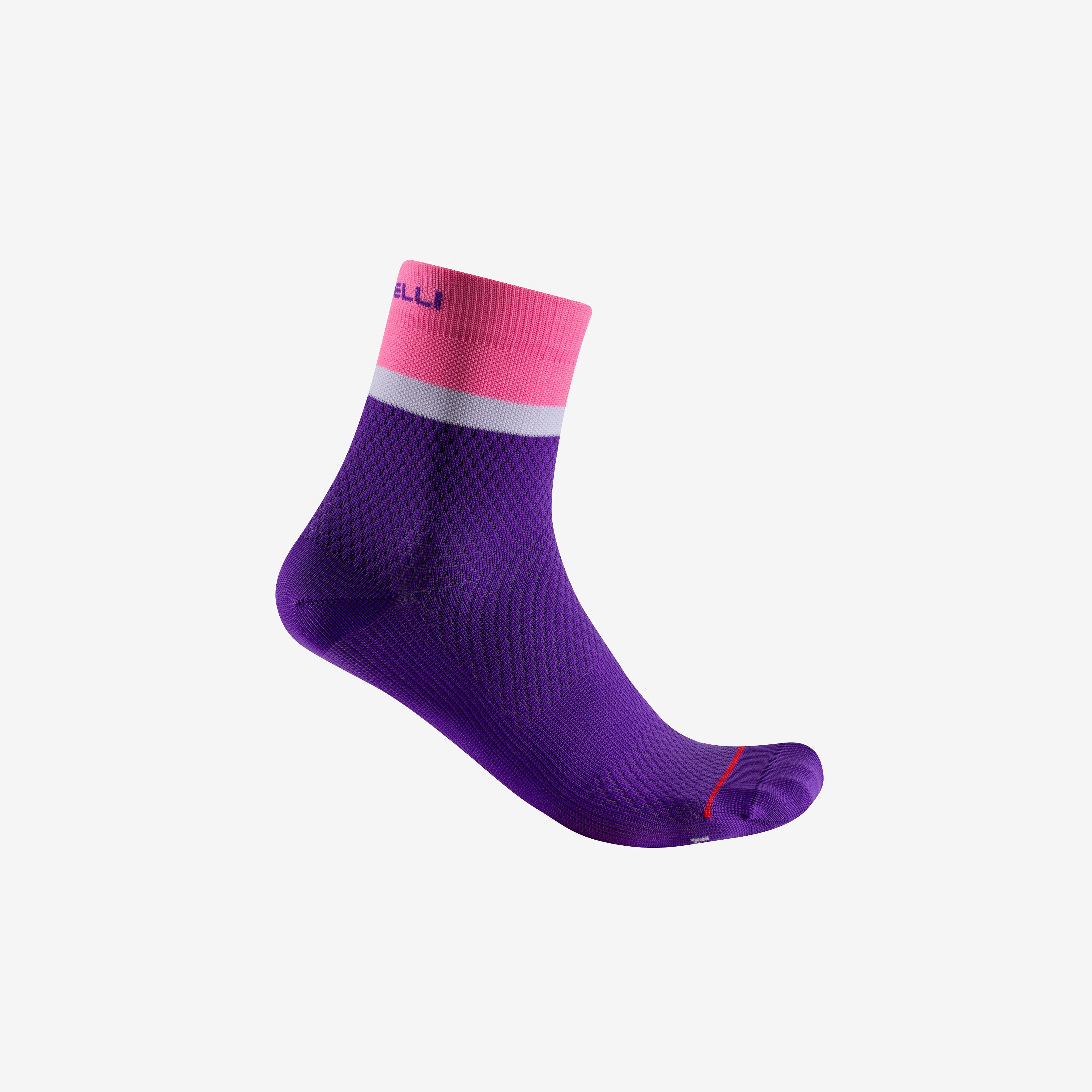 Tonal logo w 12 sock - ultraviolet/rosa giro-purple m - castelli