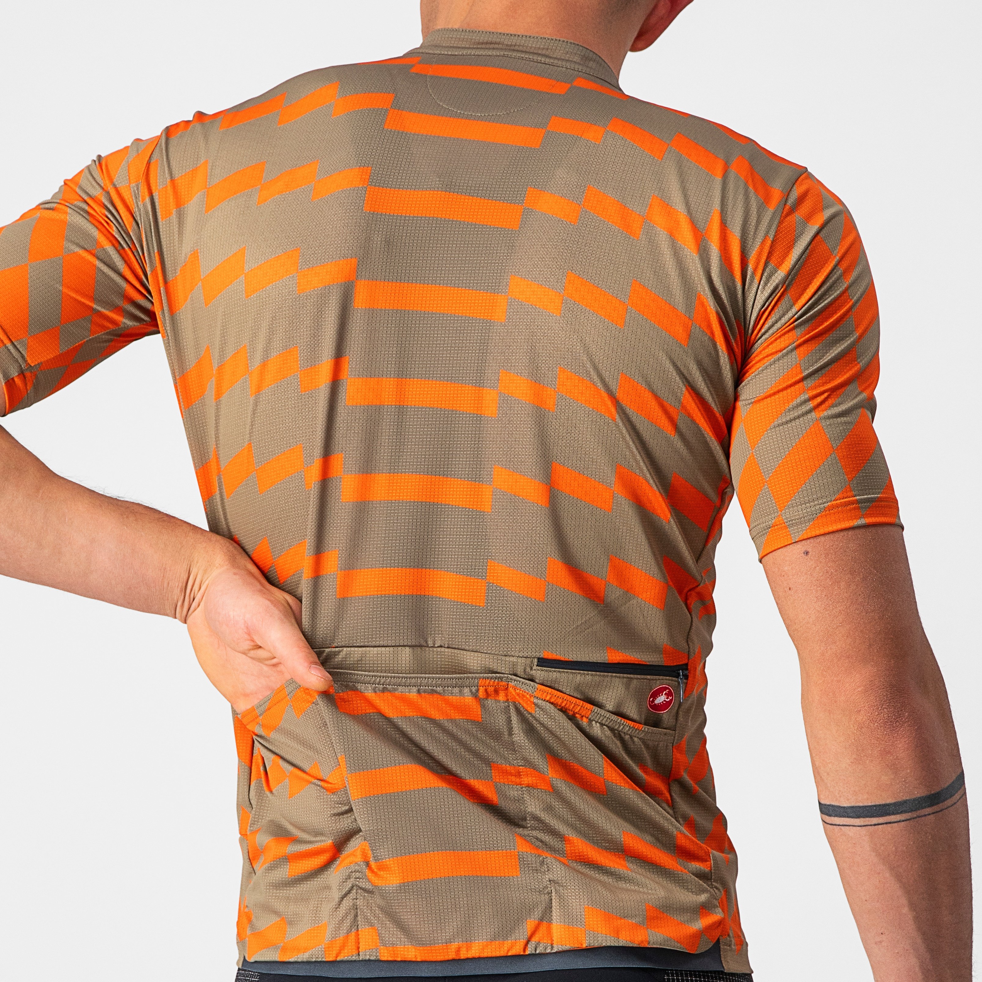Unltd sterrato jersey - olive green/orange rust - castelli