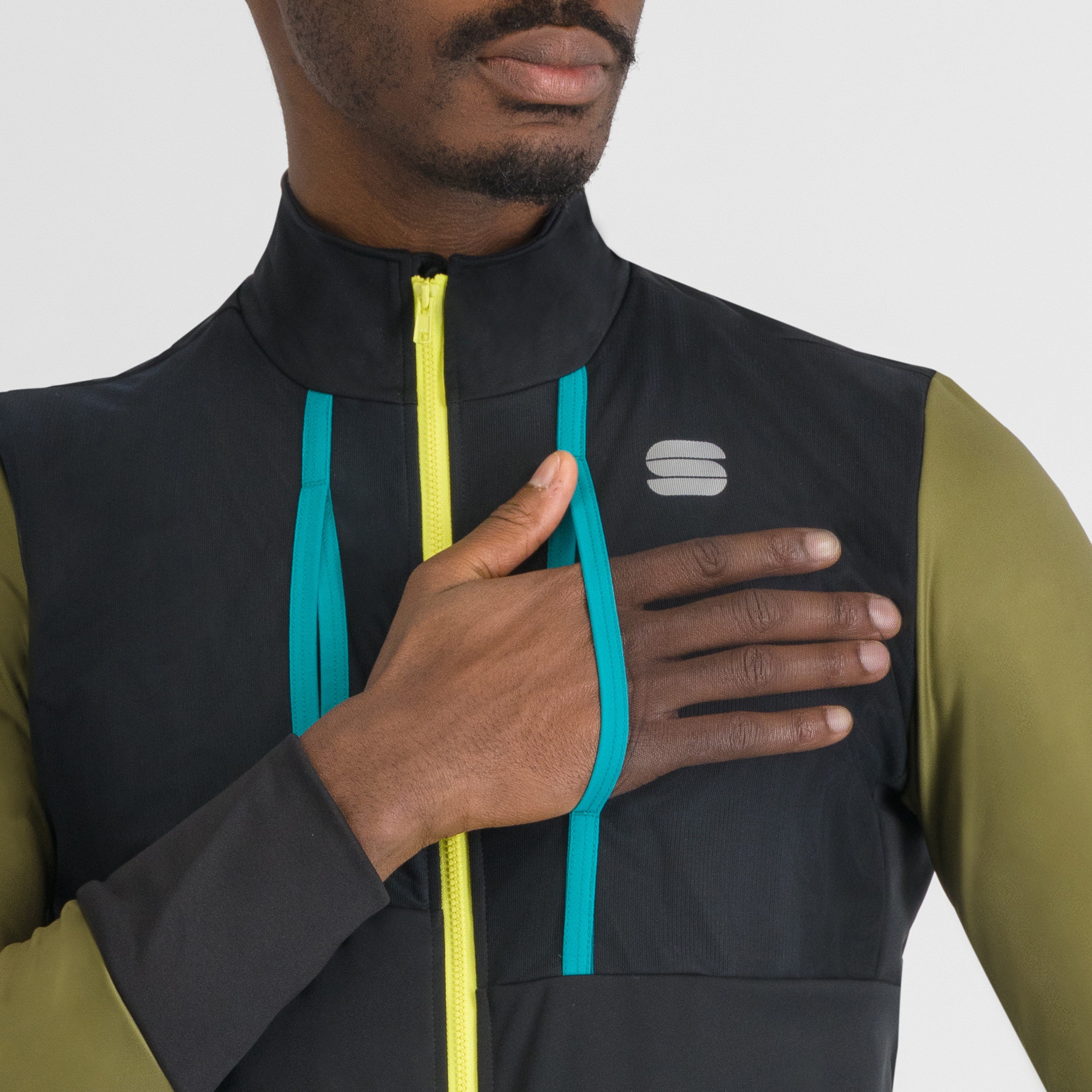 Supergiara jacket - black green blu - sportful