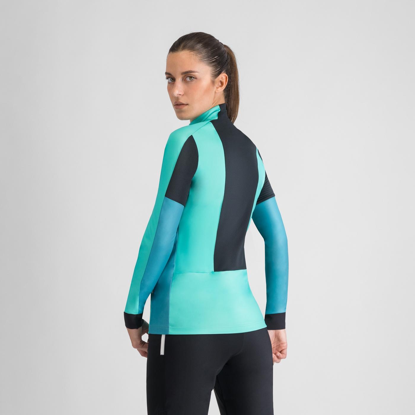Apex light w jacket - green waterfall/teal blue - sportful