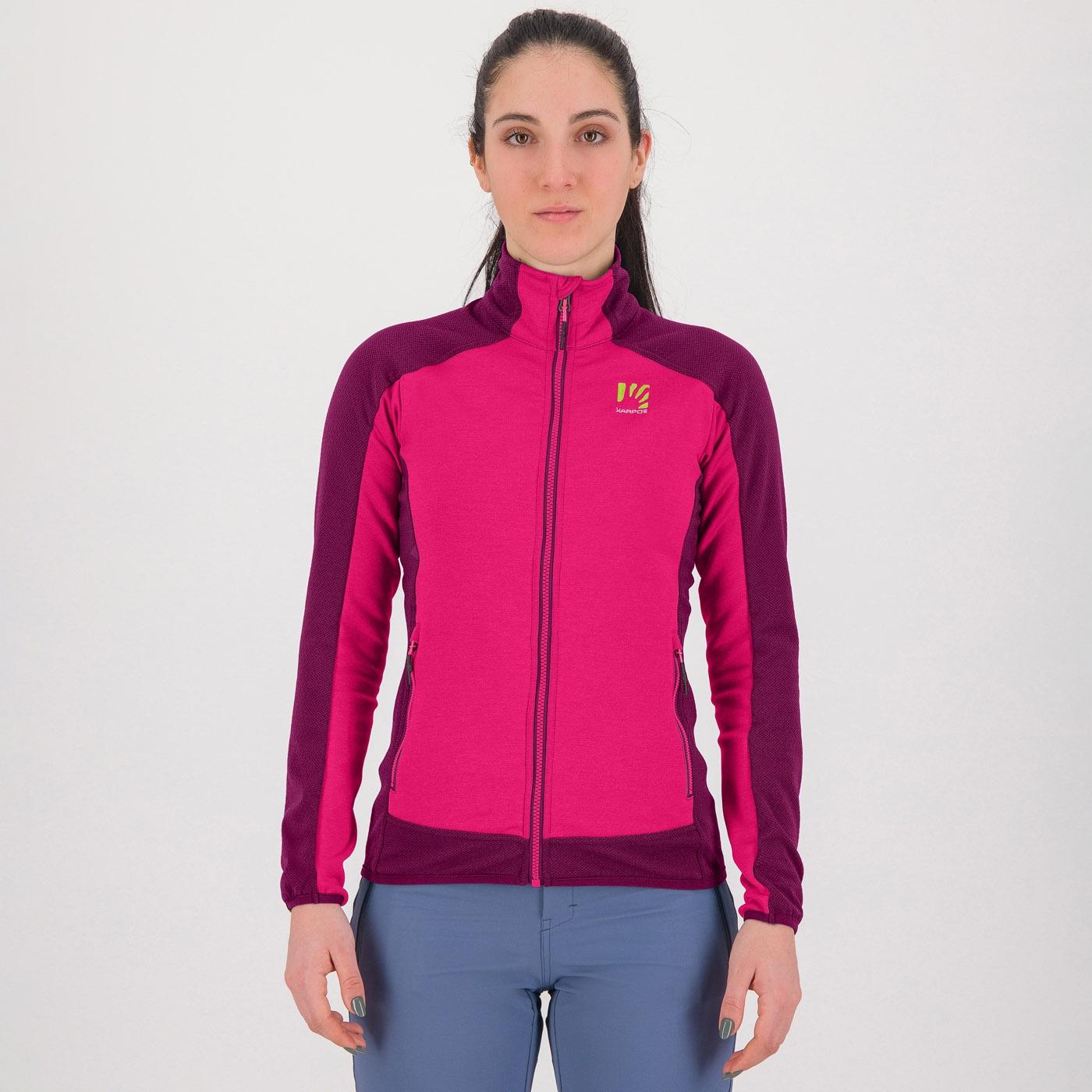 Odle w  fleece - pink/boysenberry - karpos