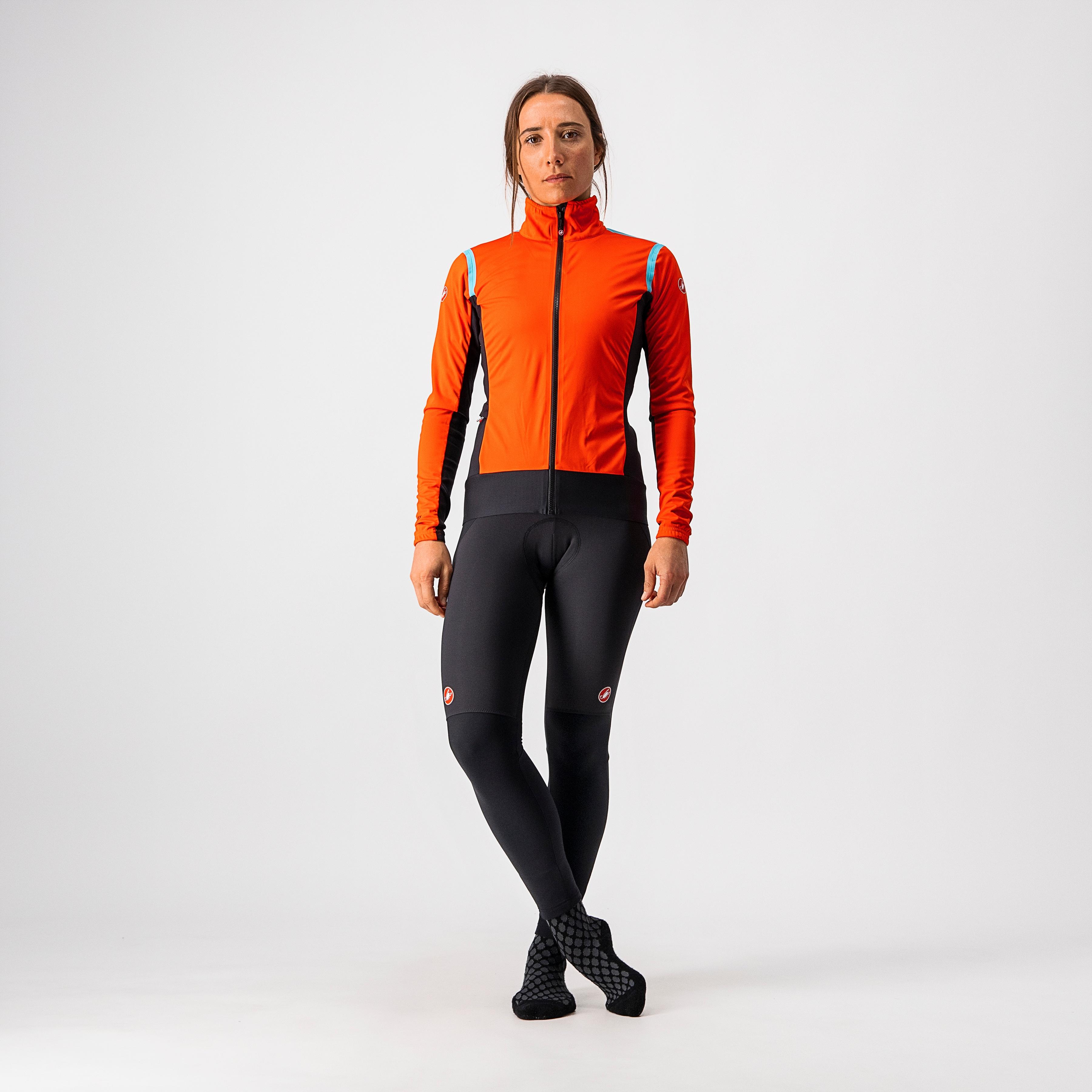 Alpha ros 2 w light jacket - fiery red/black-celeste - castelli