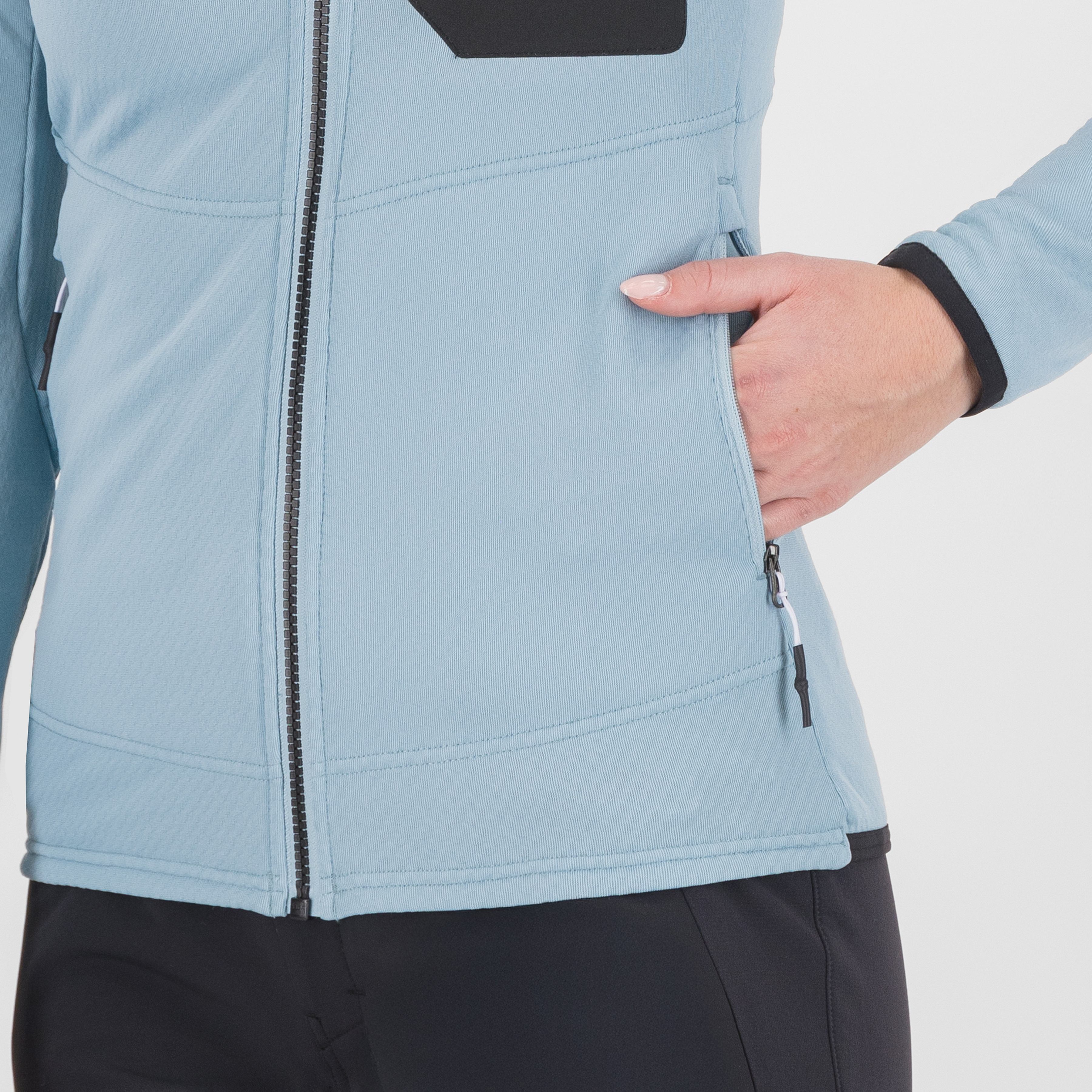 Antermoia hoodie w fleece - forget/black - karpos